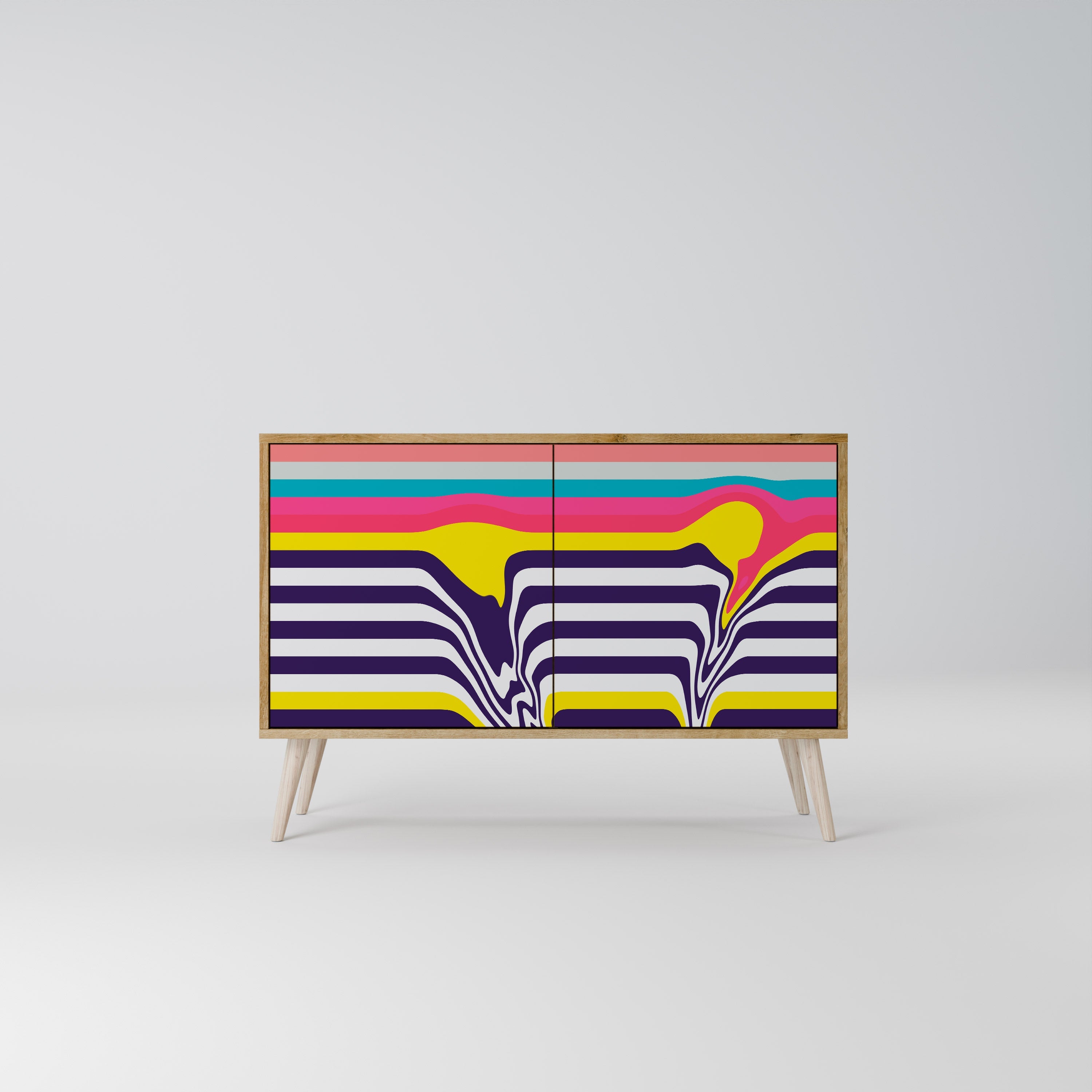 TONE COLLAPSE Sideboard mit 2 Türen in Eichenoptik