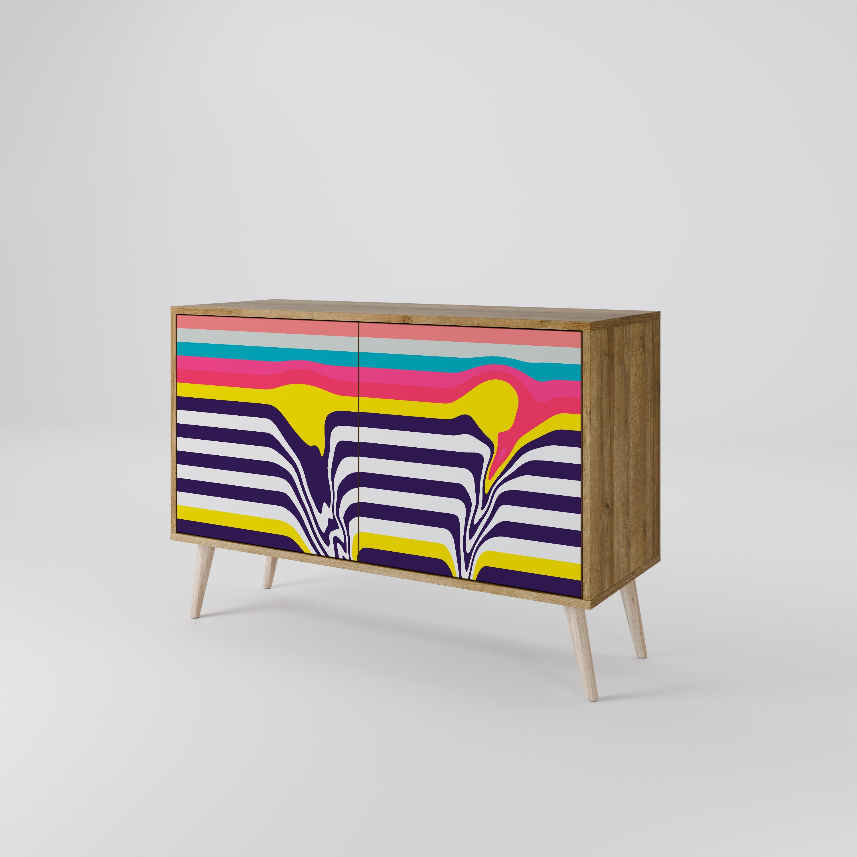 TONE COLLAPSE Sideboard mit 2 Türen in Eichenoptik