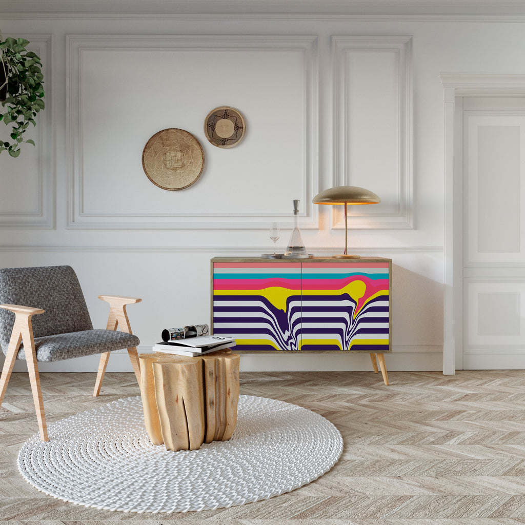 TONE COLLAPSE Sideboard mit 2 Türen in Eichenoptik