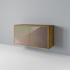 BEIGE GEOMETRY Sideboard mit 2 Türen in Eiche-Optik