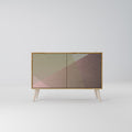 BEIGE GEOMETRY Sideboard mit 2 Türen in Eiche-Optik
