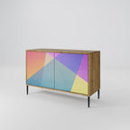 BRIGHT GEOMETRY Sideboard mit 2 Türen in Eiche-Optik