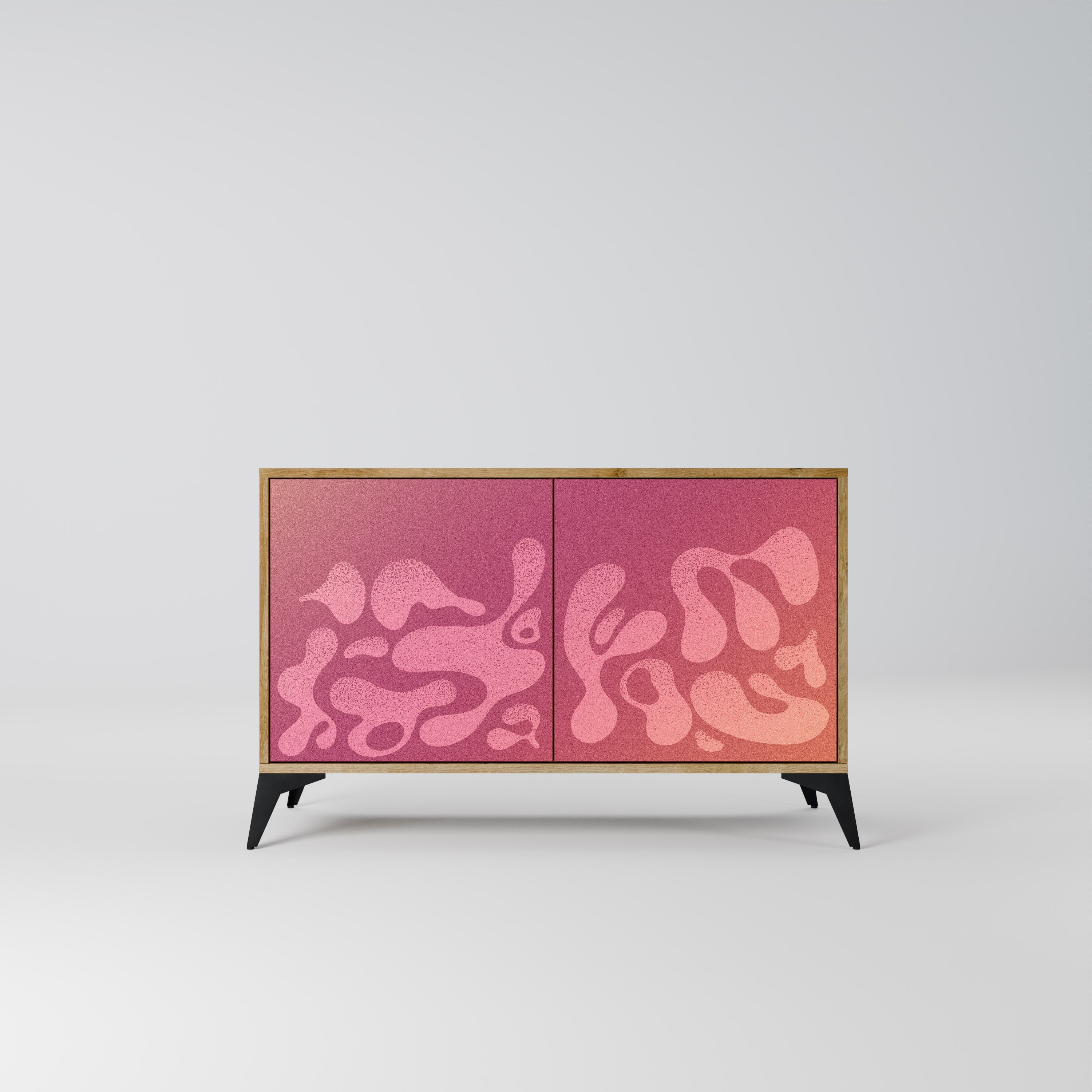 IRREGULAR PINK Sideboard mit 2 Türen in Eichenoptik