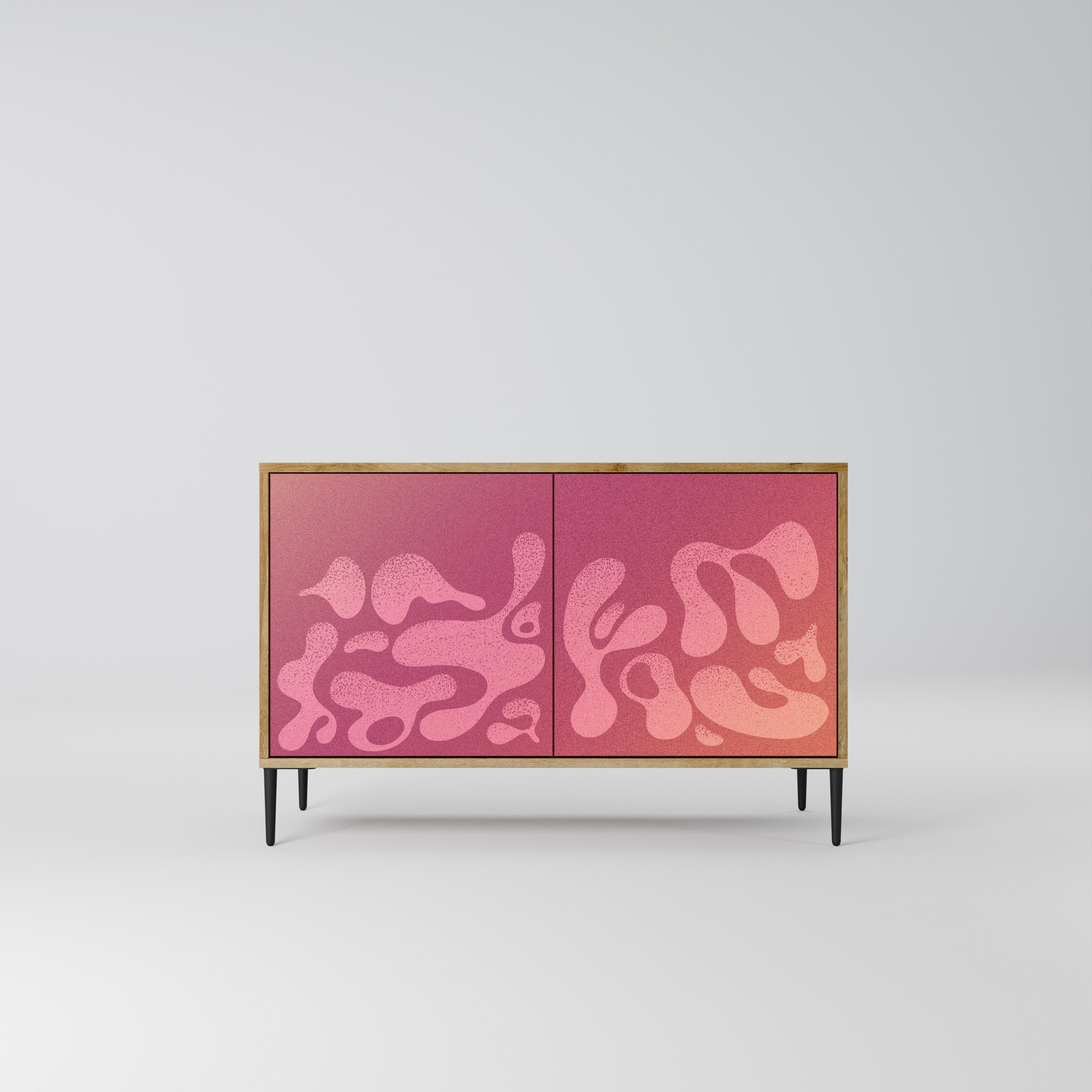 IRREGULAR PINK Sideboard mit 2 Türen in Eichenoptik