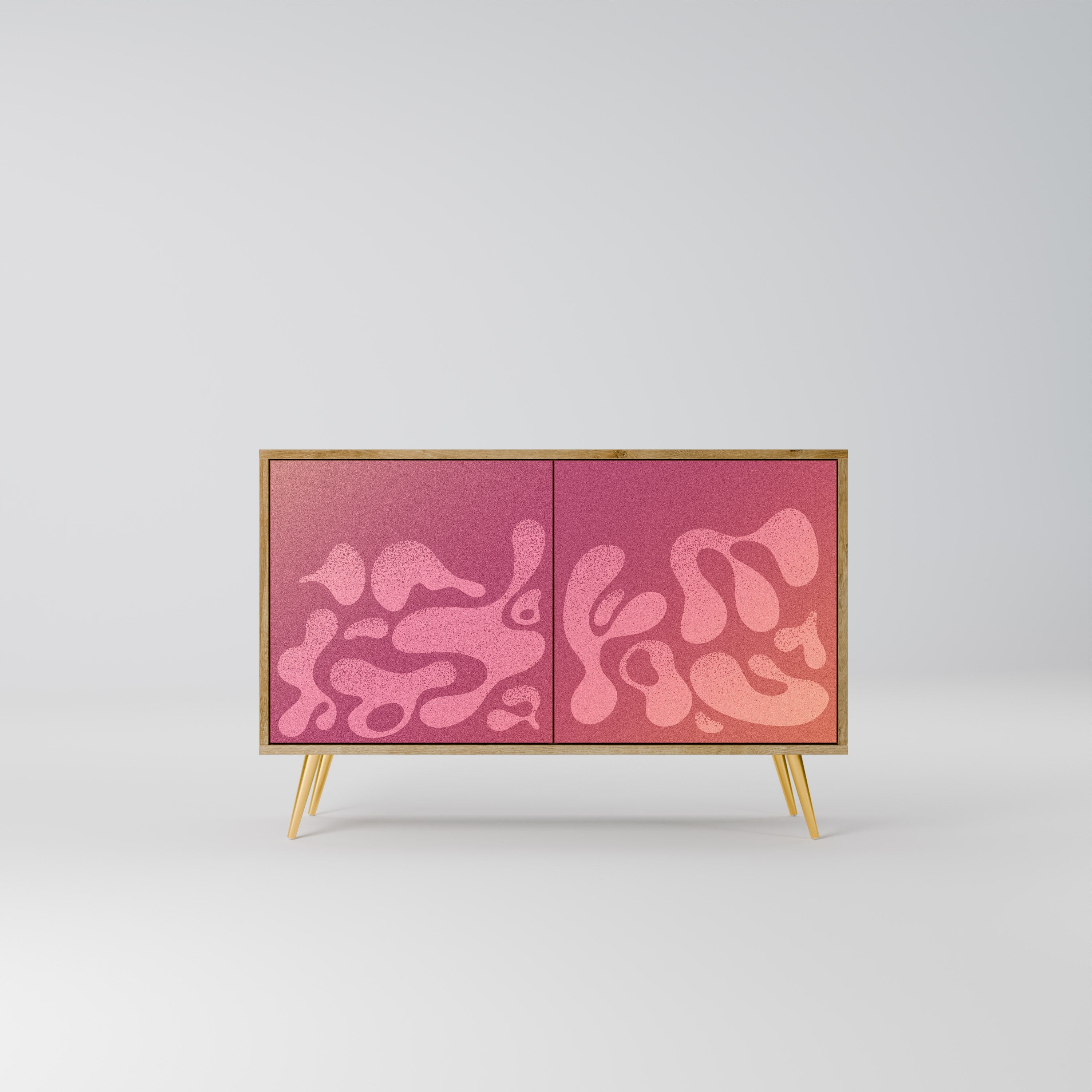 IRREGULAR PINK Sideboard mit 2 Türen in Eichenoptik
