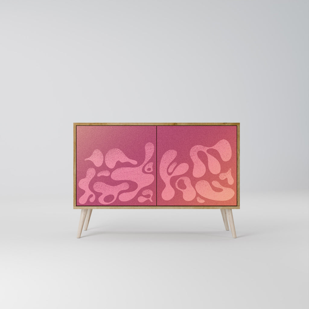 IRREGULAR PINK Sideboard mit 2 Türen in Eichenoptik