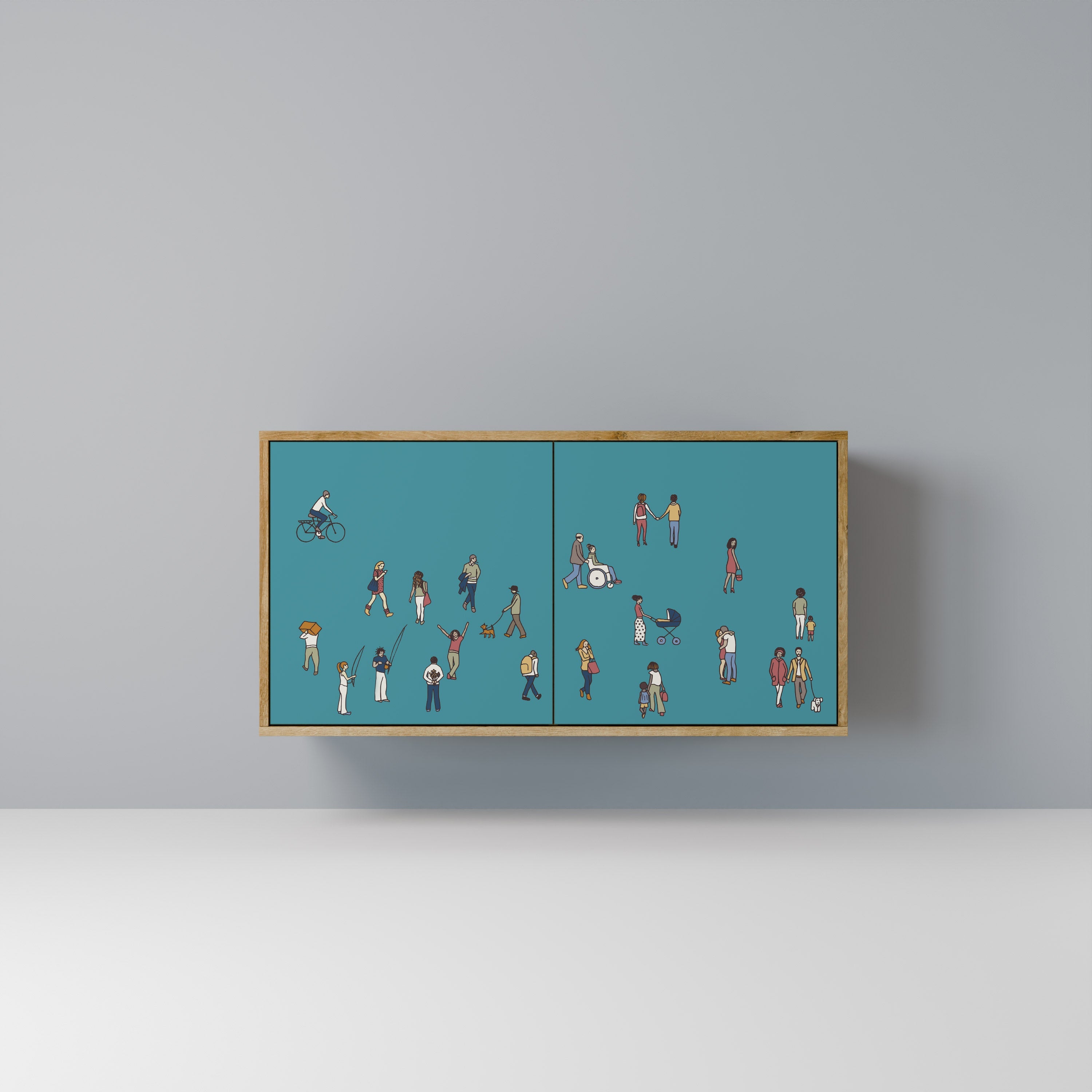 COLLECTIVE STREAM Sideboard mit 2 Türen in Eichenoptik