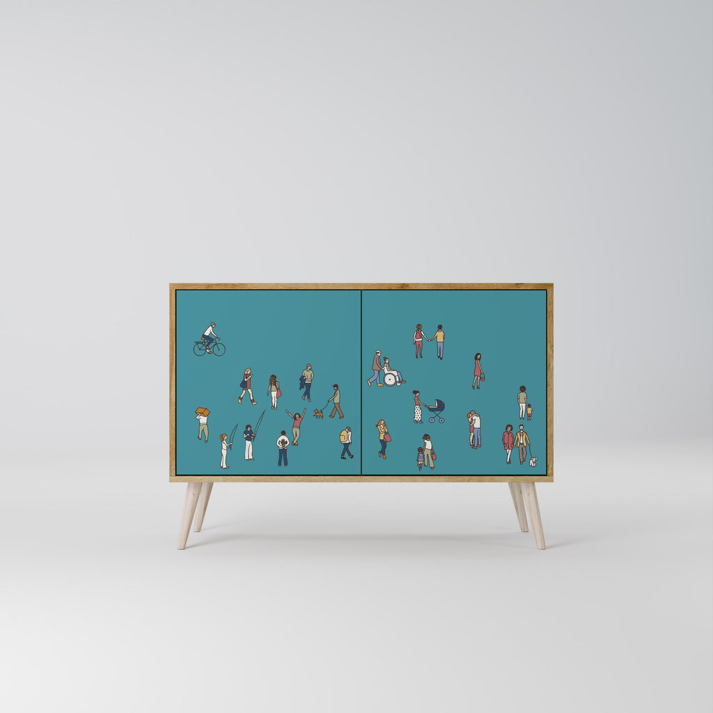 COLLECTIVE STREAM Sideboard mit 2 Türen in Eichenoptik