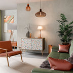 ENERGETIC SPOTS Sideboard mit 2 Türen in Eiche-Optik