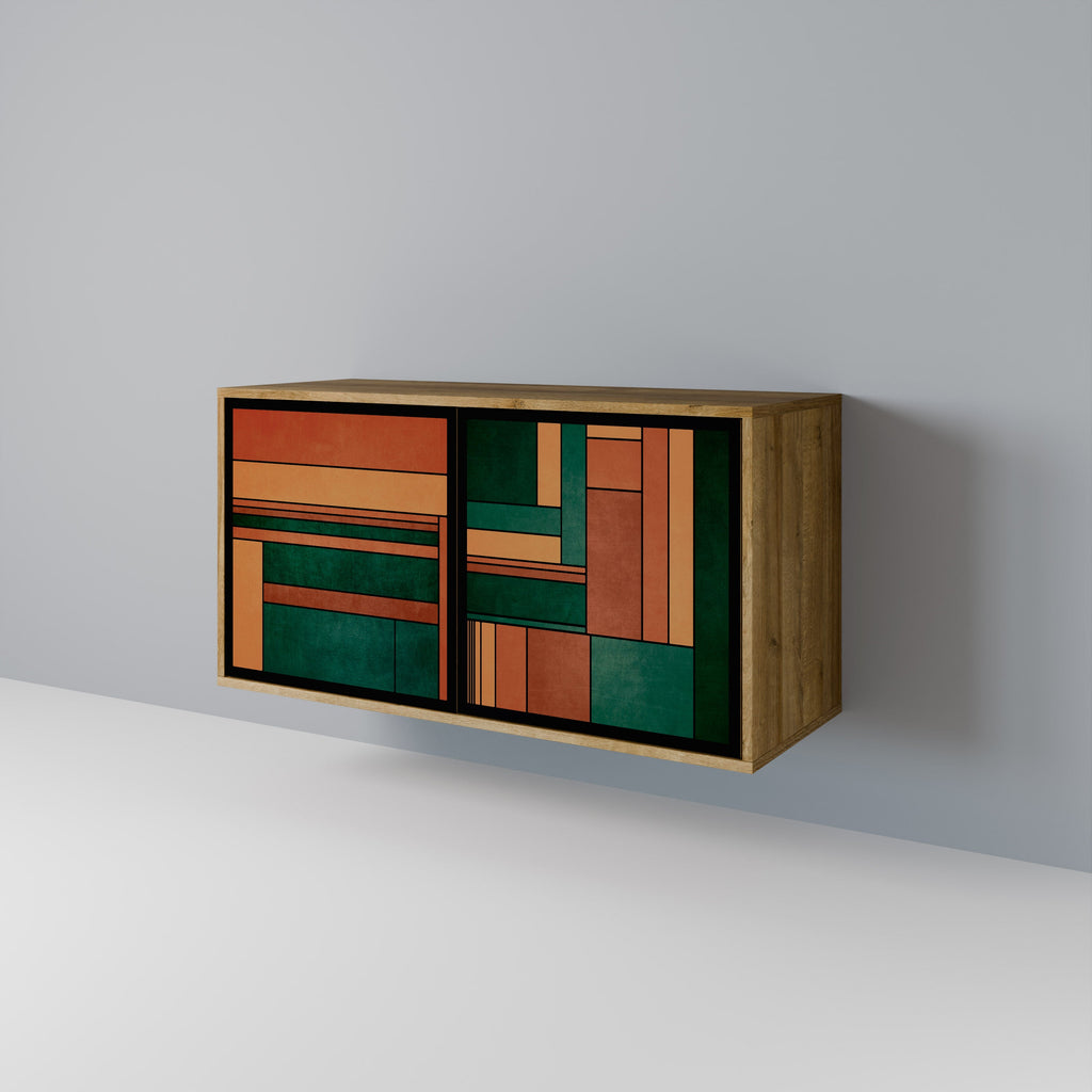 EARTHY FIGURES Sideboard mit 2 Türen in Eichenoptik