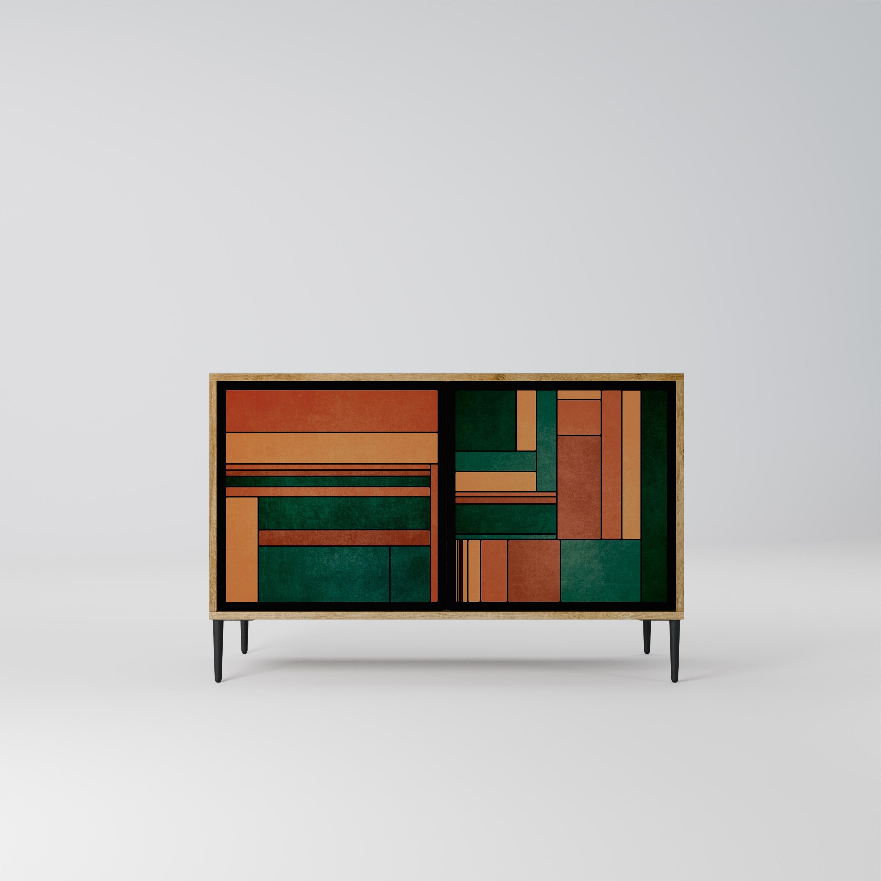 EARTHY FIGURES Sideboard mit 2 Türen in Eichenoptik