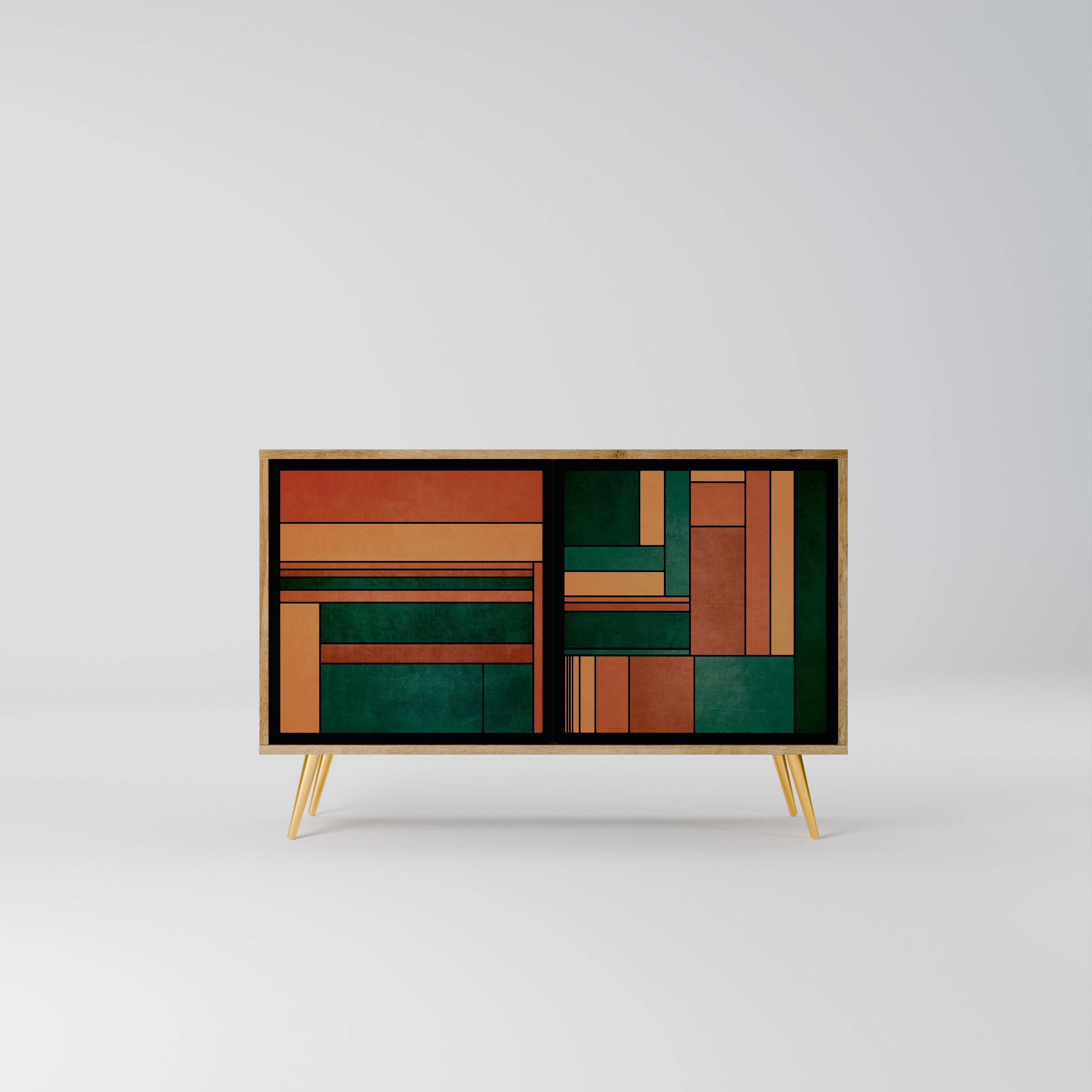 EARTHY FIGURES Sideboard mit 2 Türen in Eichenoptik