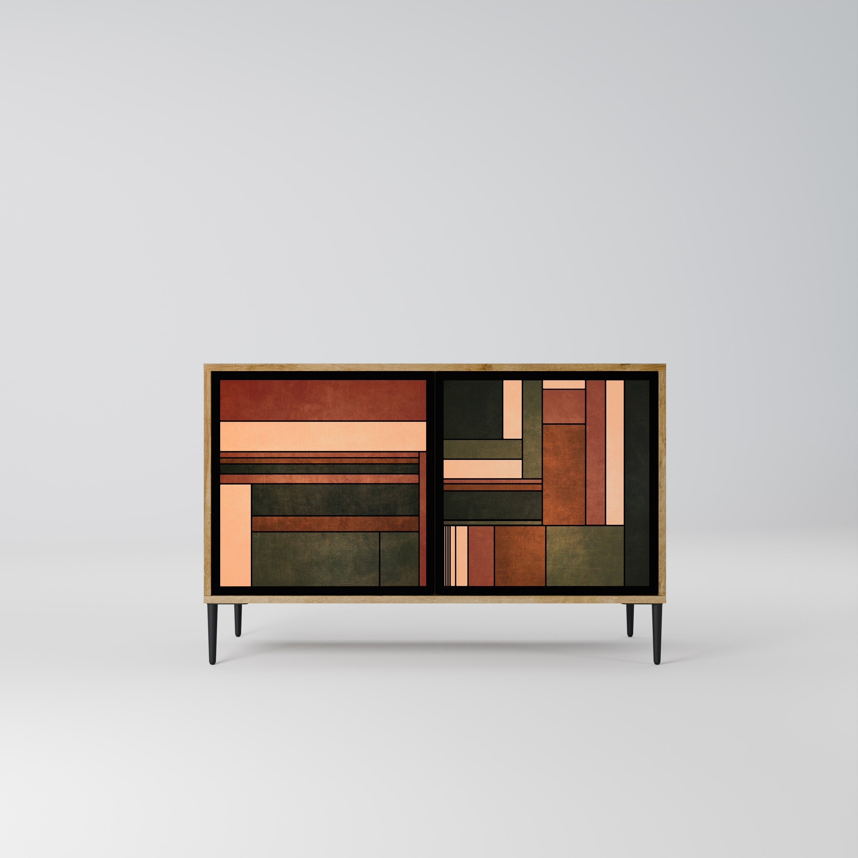 FIGURES OF NATURE Sideboard mit 2 Türen in Eichenoptik