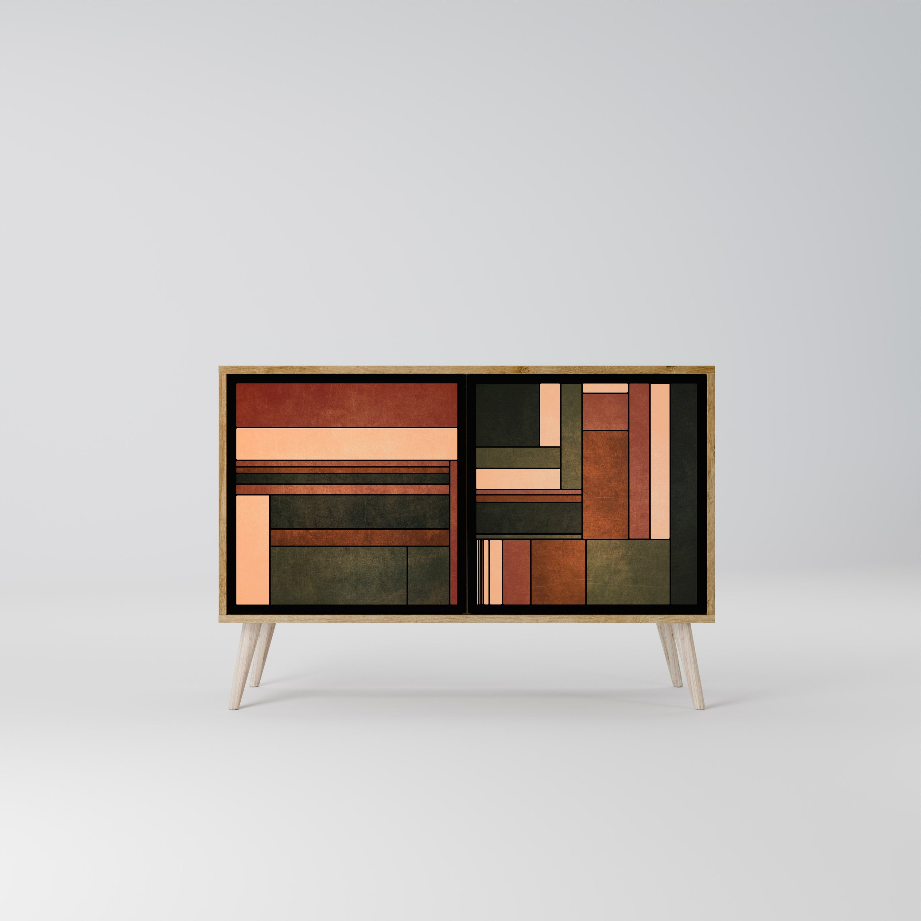 FIGURES OF NATURE Sideboard mit 2 Türen in Eichenoptik