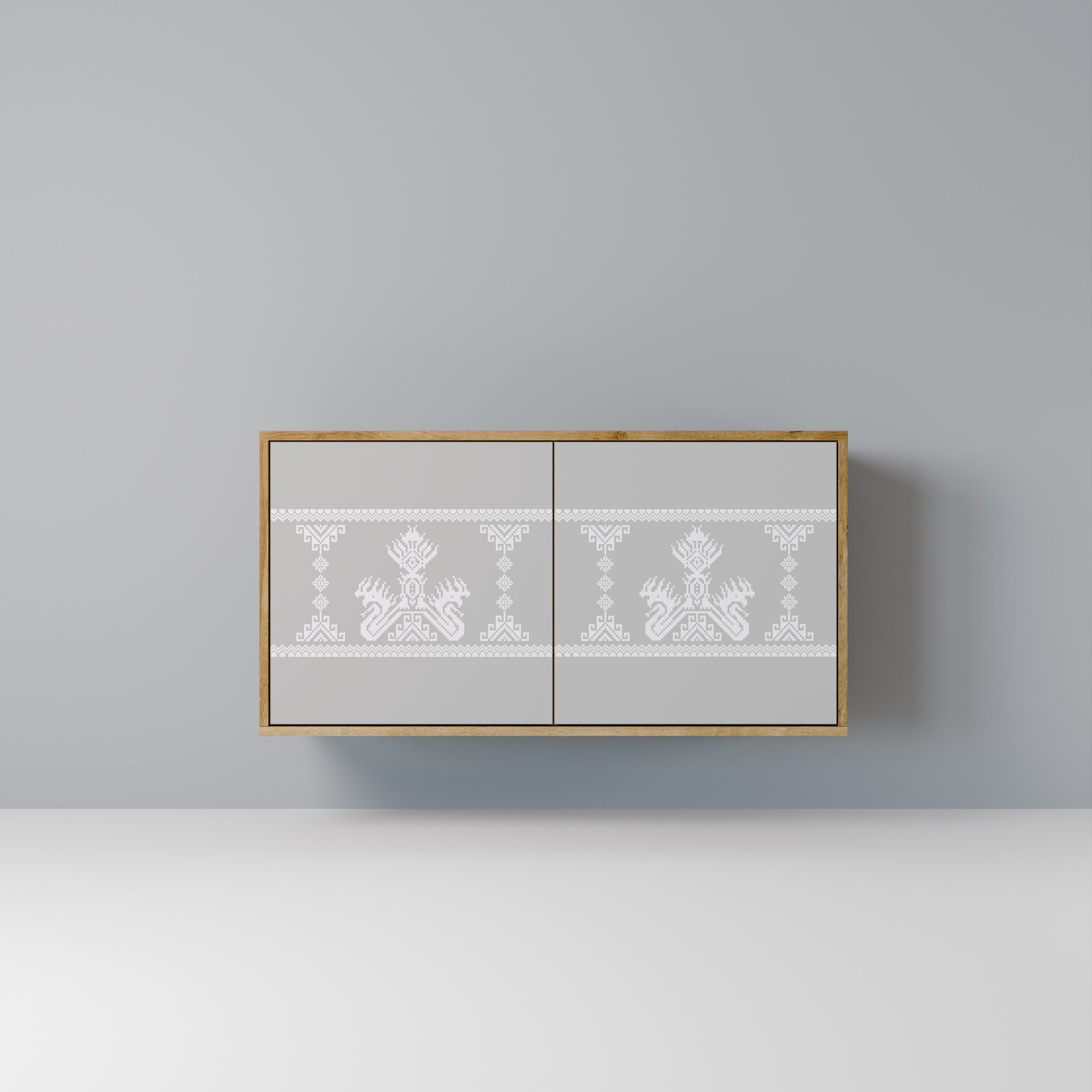 THAI GRAY Sideboard mit 2 Türen in Eichenoptik