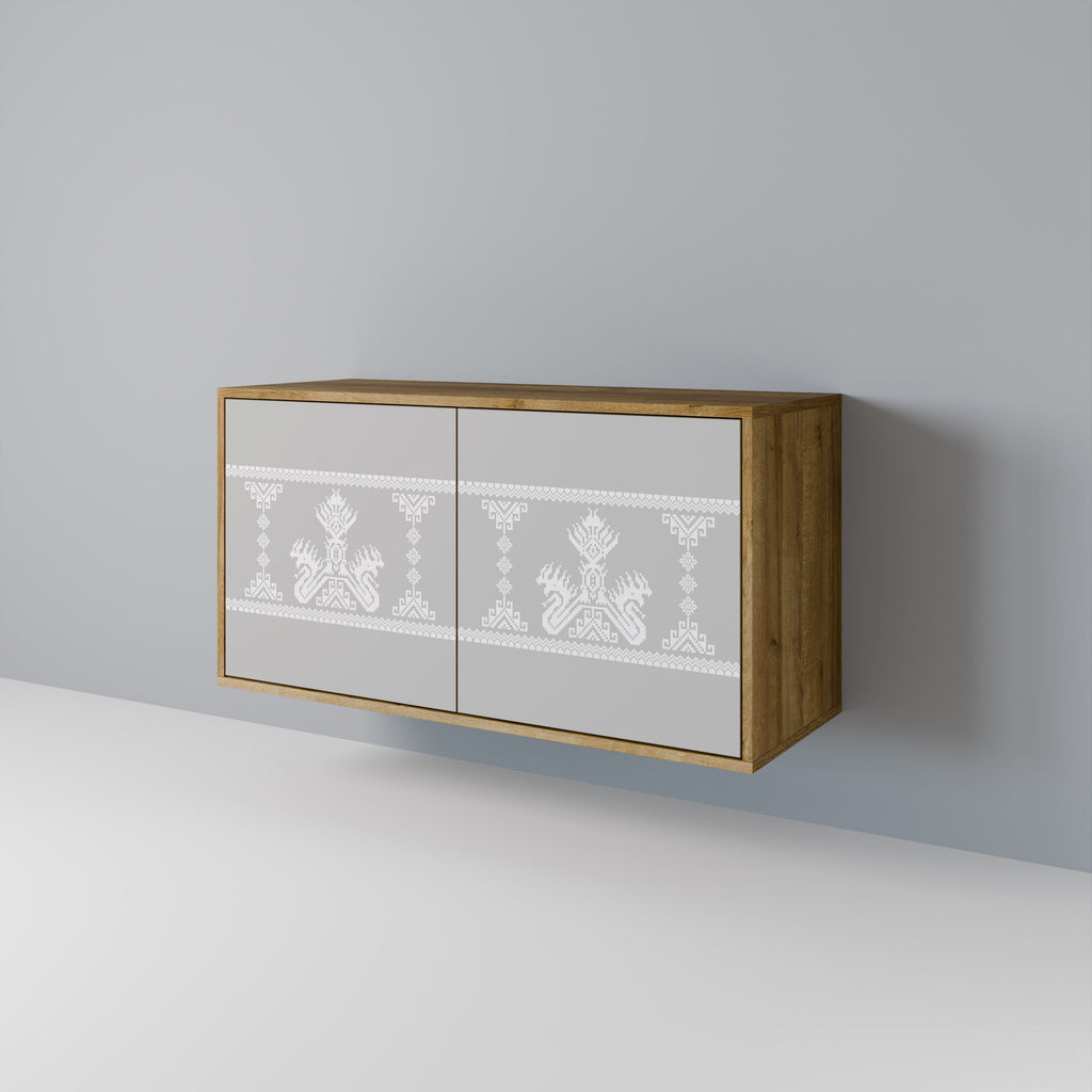 THAI GRAY Sideboard mit 2 Türen in Eichenoptik