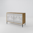 THAI GRAY Sideboard mit 2 Türen in Eiche-Optik