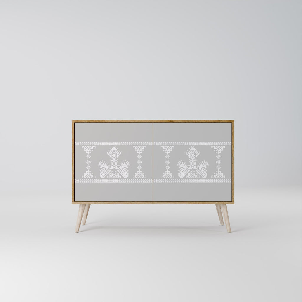 THAI GRAY Sideboard mit 2 Türen in Eichenoptik