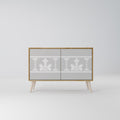 THAI GRAY Sideboard mit 2 Türen in Eiche-Optik