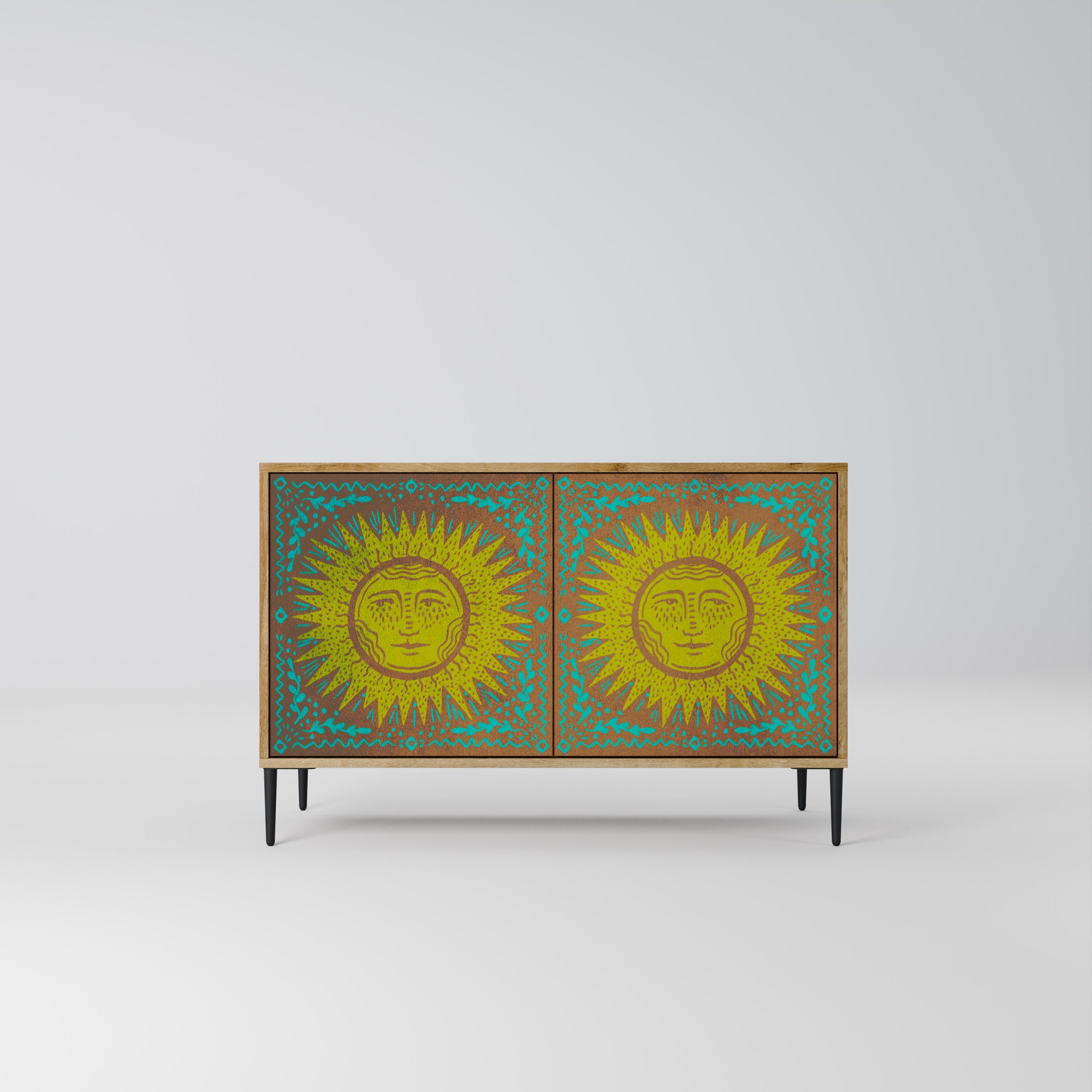 SUNSHINE EULOGY Sideboard mit 2 Türen in Eichenoptik