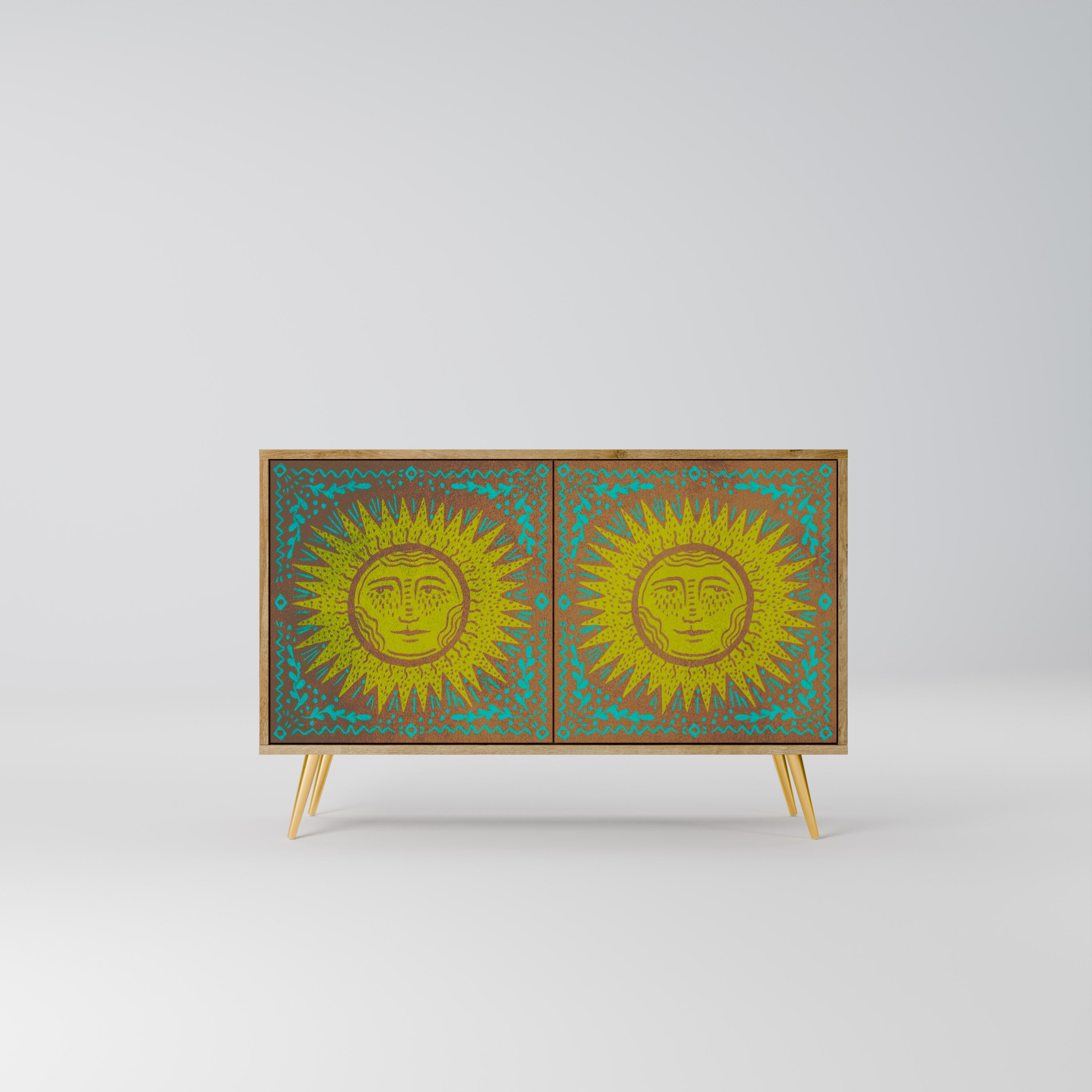 SUNSHINE EULOGY Sideboard mit 2 Türen in Eichenoptik