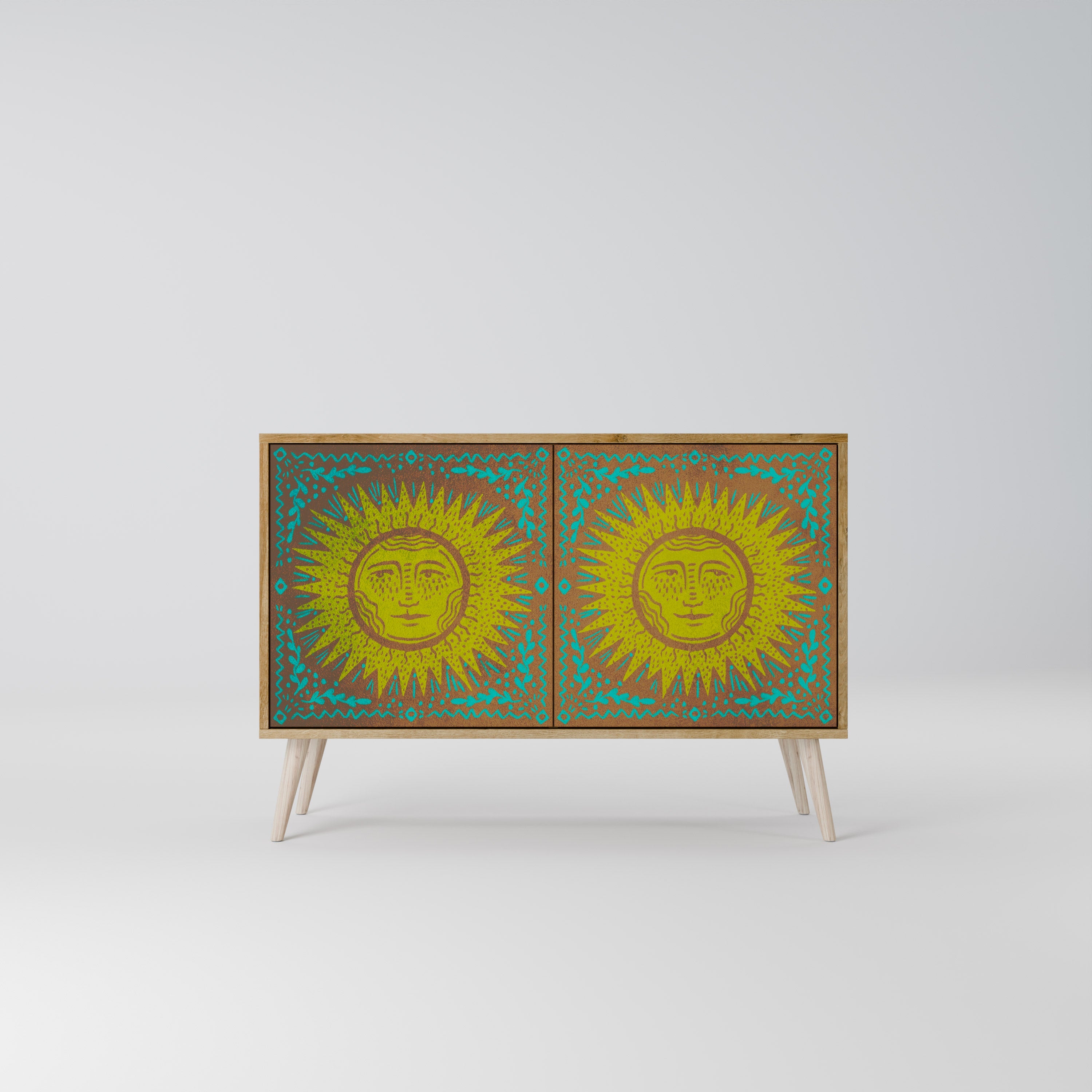 SUNSHINE EULOGY Sideboard mit 2 Türen in Eichenoptik