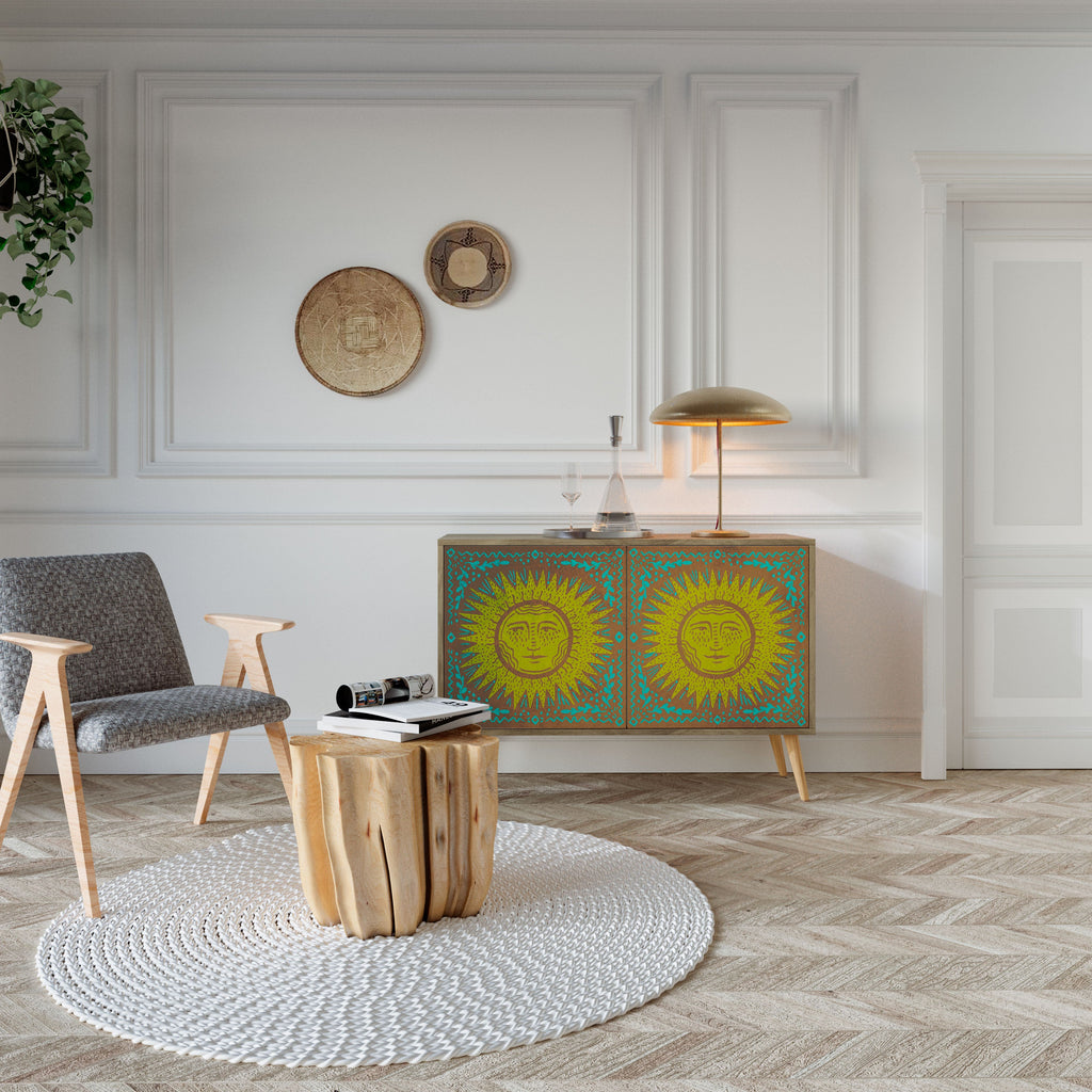SUNSHINE EULOGY Sideboard mit 2 Türen in Eichenoptik