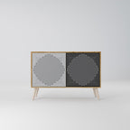 POLYGON ILLUSION Sideboard mit 2 Türen in Eiche-Optik