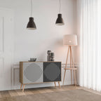 POLYGON ILLUSION Sideboard mit 2 Türen in Eiche-Optik