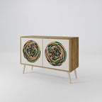 GREEN CIRCLES Sideboard mit 2 Türen in Eiche-Optik