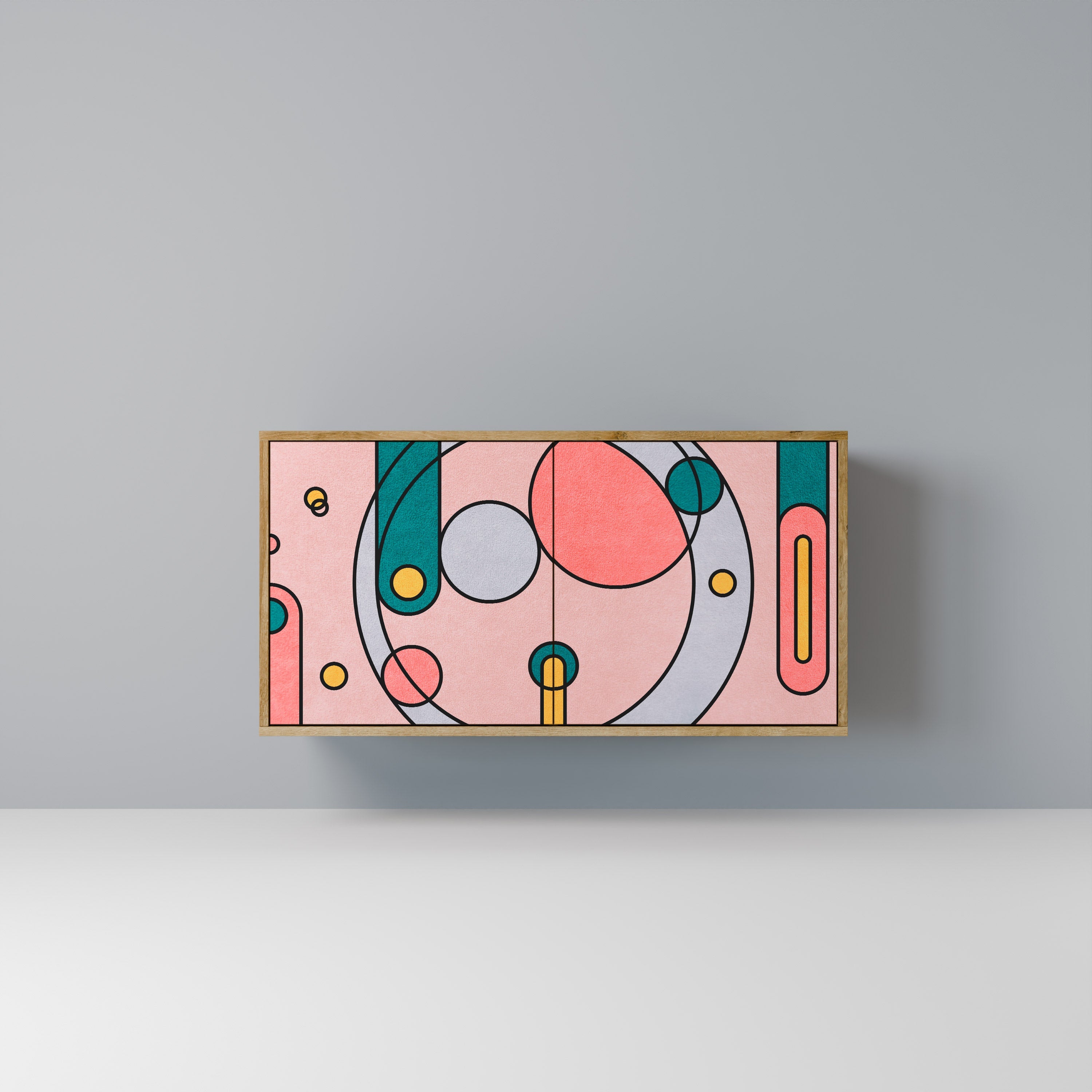 GOSSAMER ECHOES Sideboard mit 2 Türen in Eichenoptik