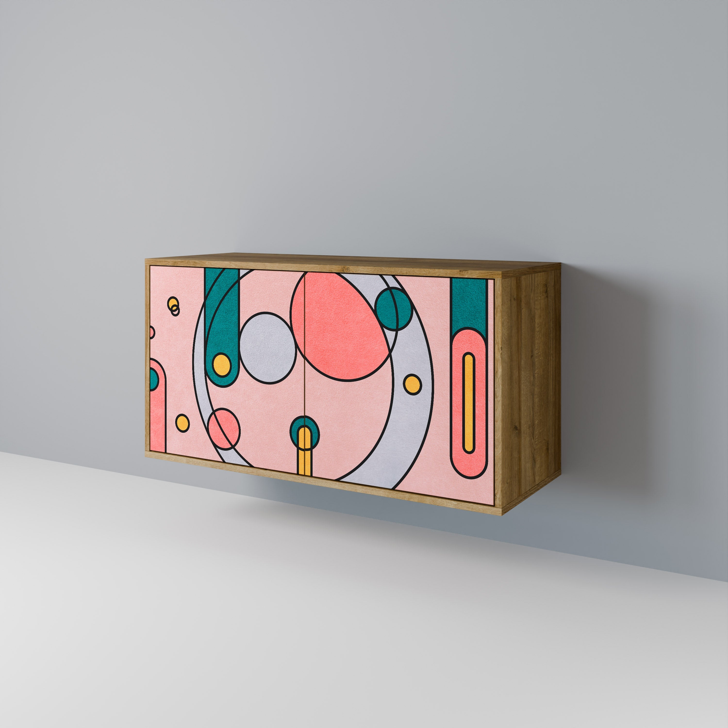 GOSSAMER ECHOES Sideboard mit 2 Türen in Eichenoptik