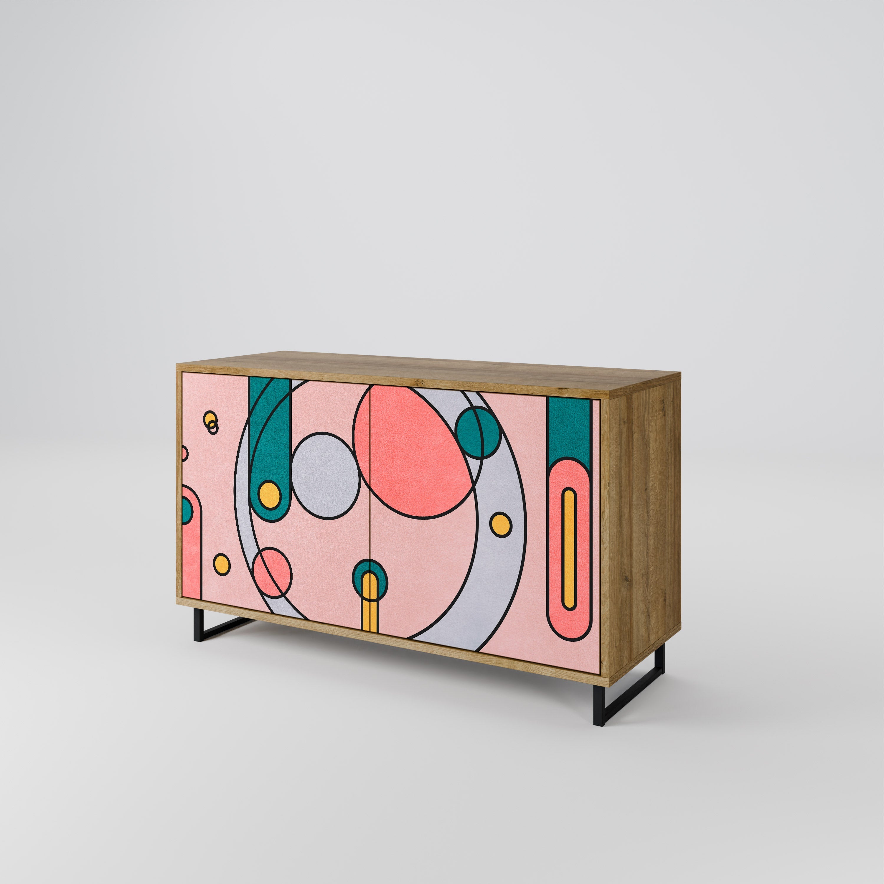 GOSSAMER ECHOES Sideboard mit 2 Türen in Eichenoptik