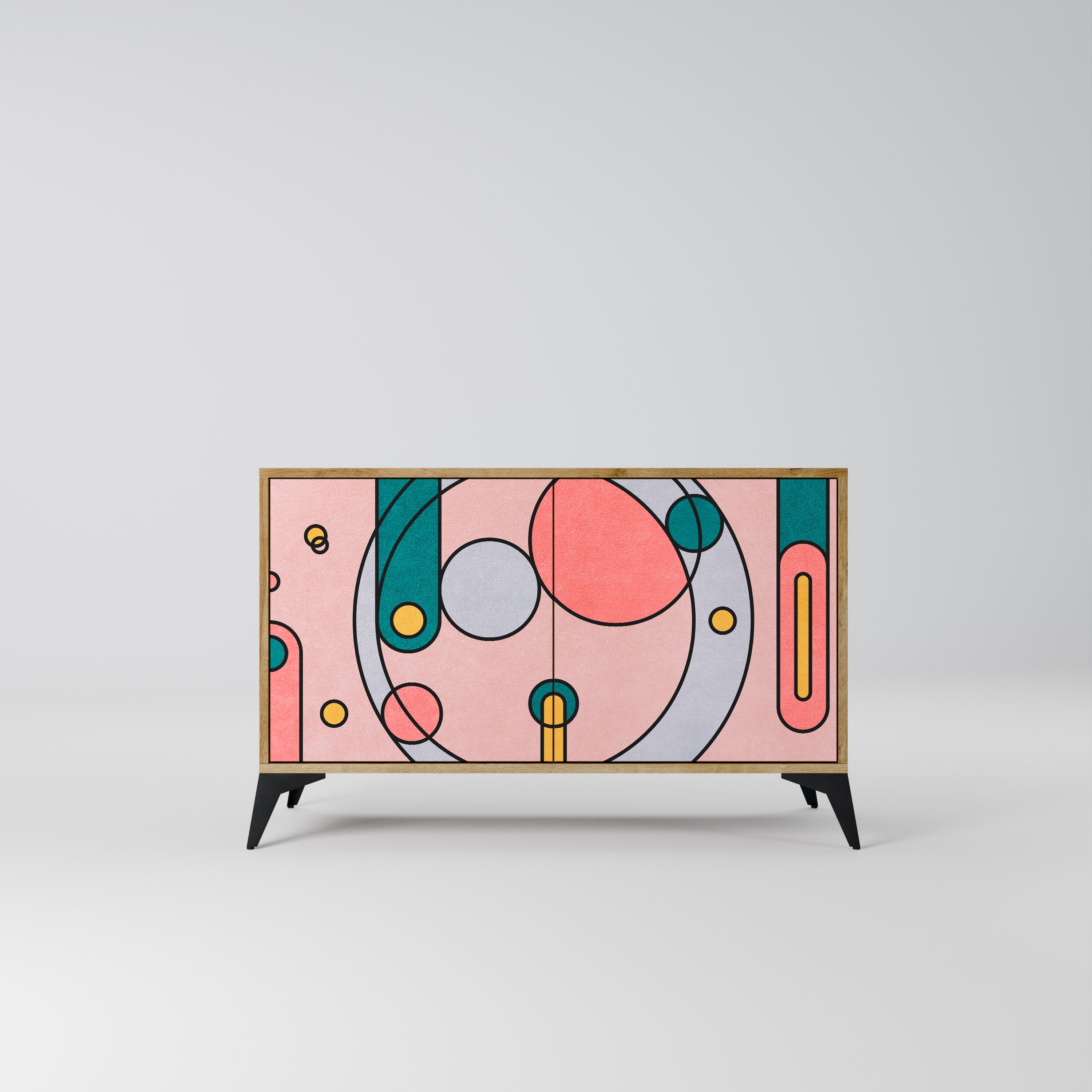 GOSSAMER ECHOES Sideboard mit 2 Türen in Eichenoptik