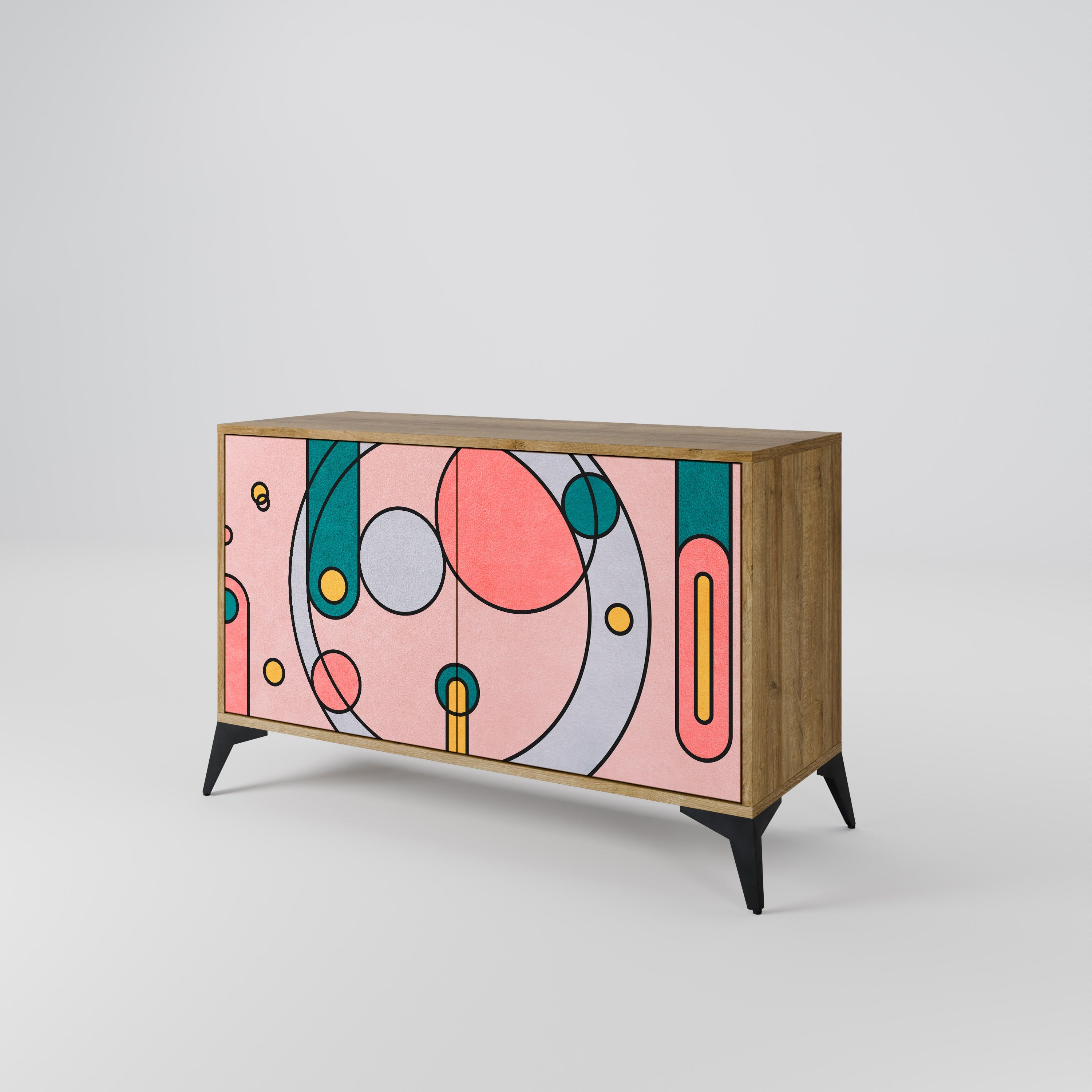 GOSSAMER ECHOES Sideboard mit 2 Türen in Eichenoptik
