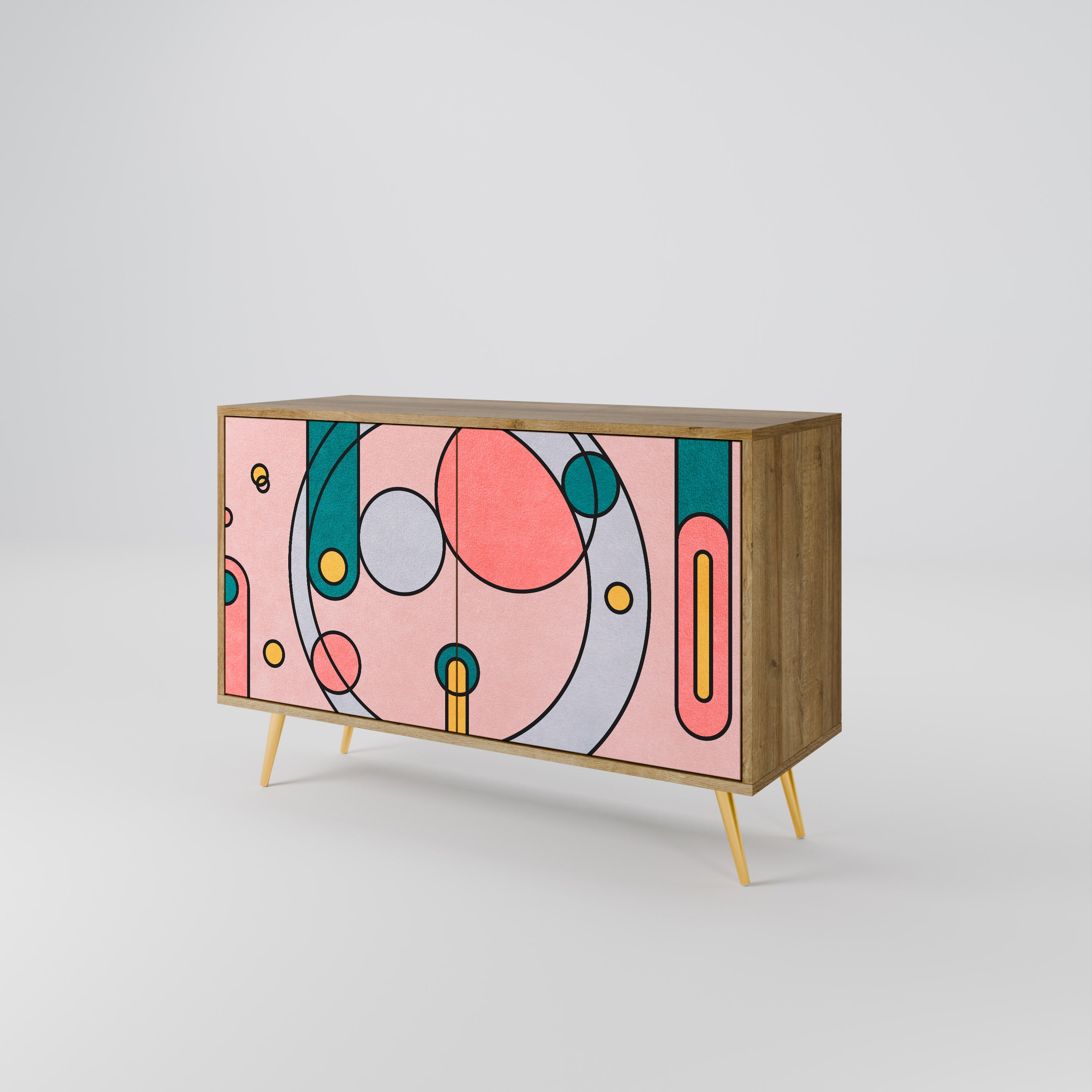 GOSSAMER ECHOES Sideboard mit 2 Türen in Eichenoptik