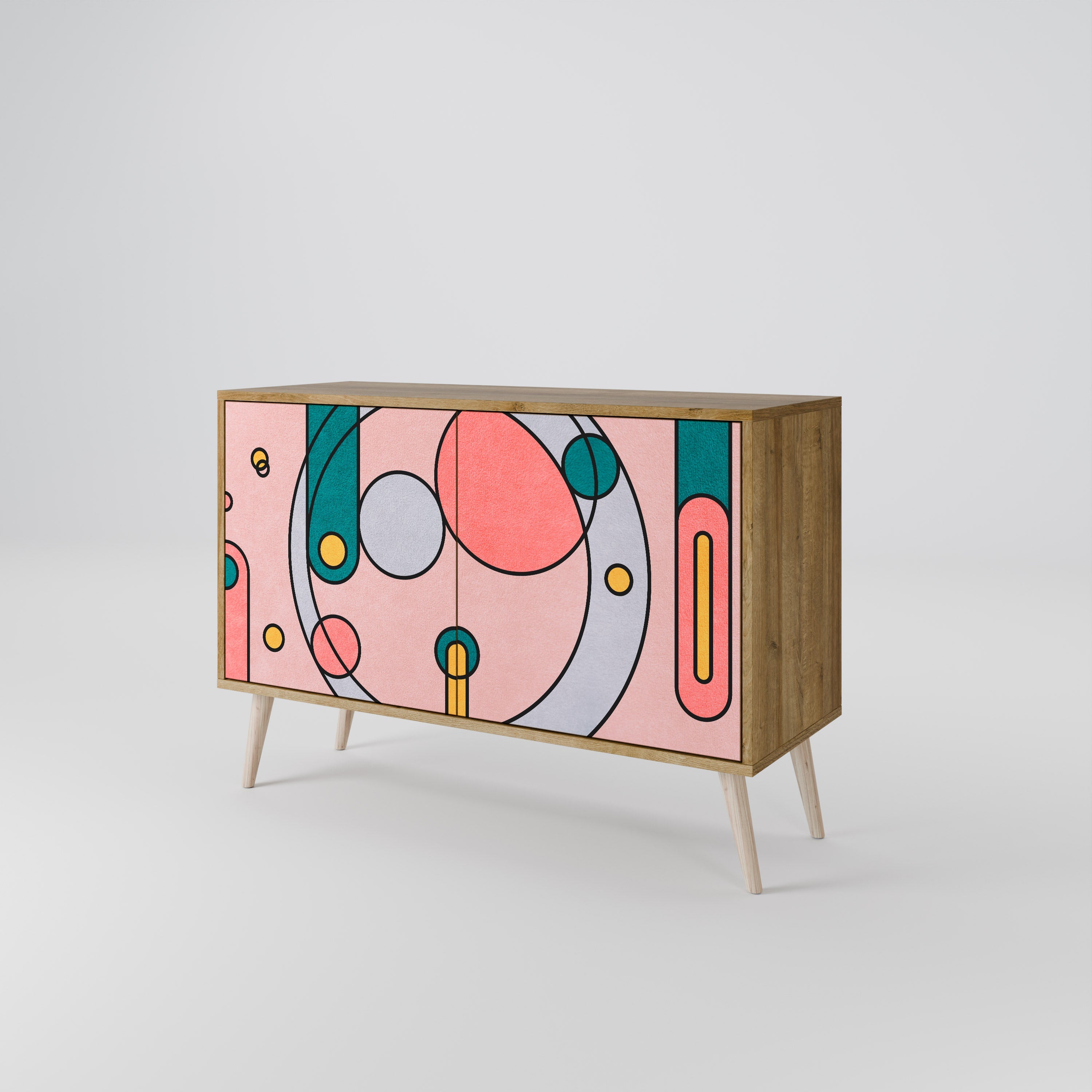 GOSSAMER ECHOES Sideboard mit 2 Türen in Eichenoptik