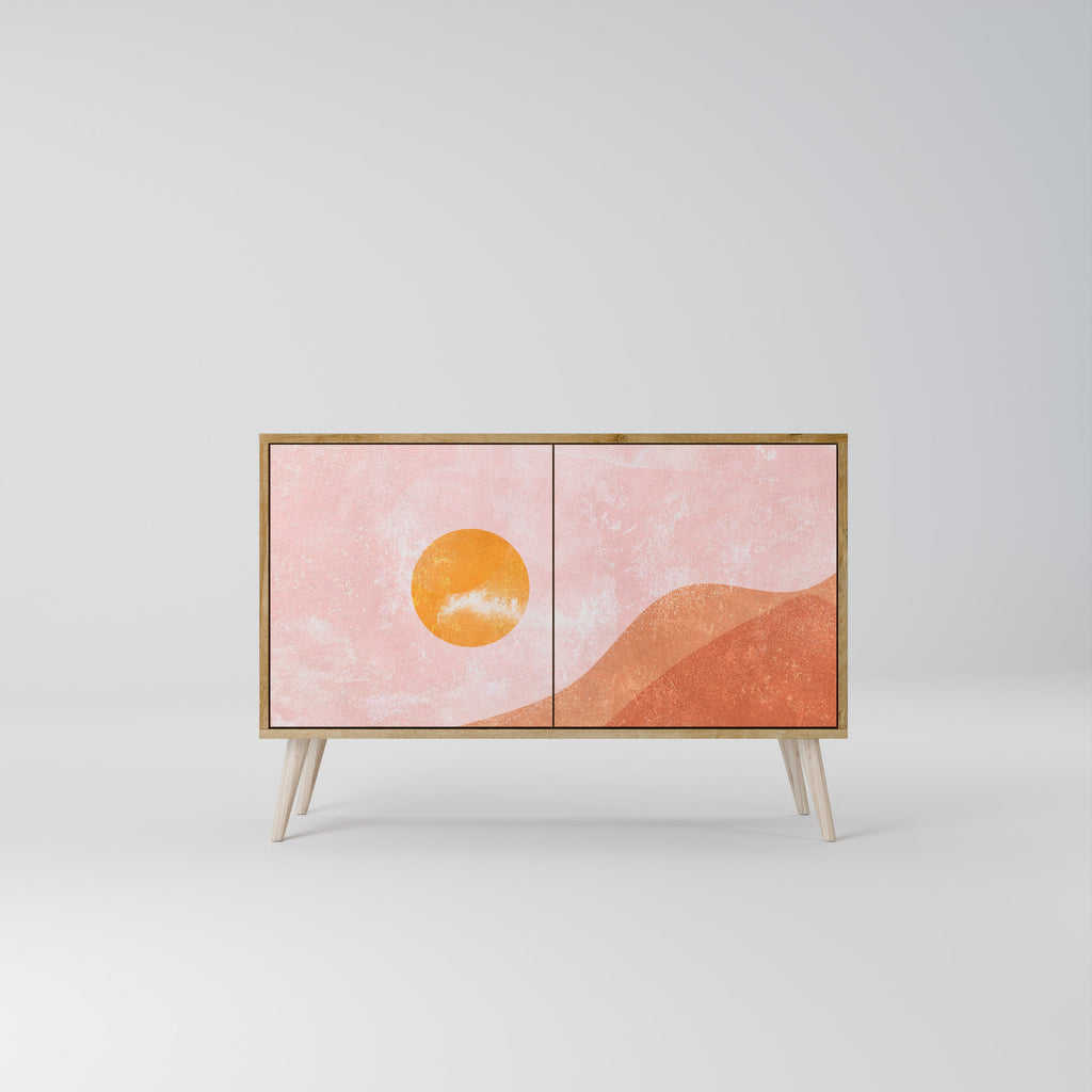 LUMINOUS SUNLIGHT Sideboard mit 2 Türen in Eichenoptik