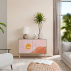 LUMINOUS SUNLIGHT Sideboard mit 2 Türen in Eiche-Optik