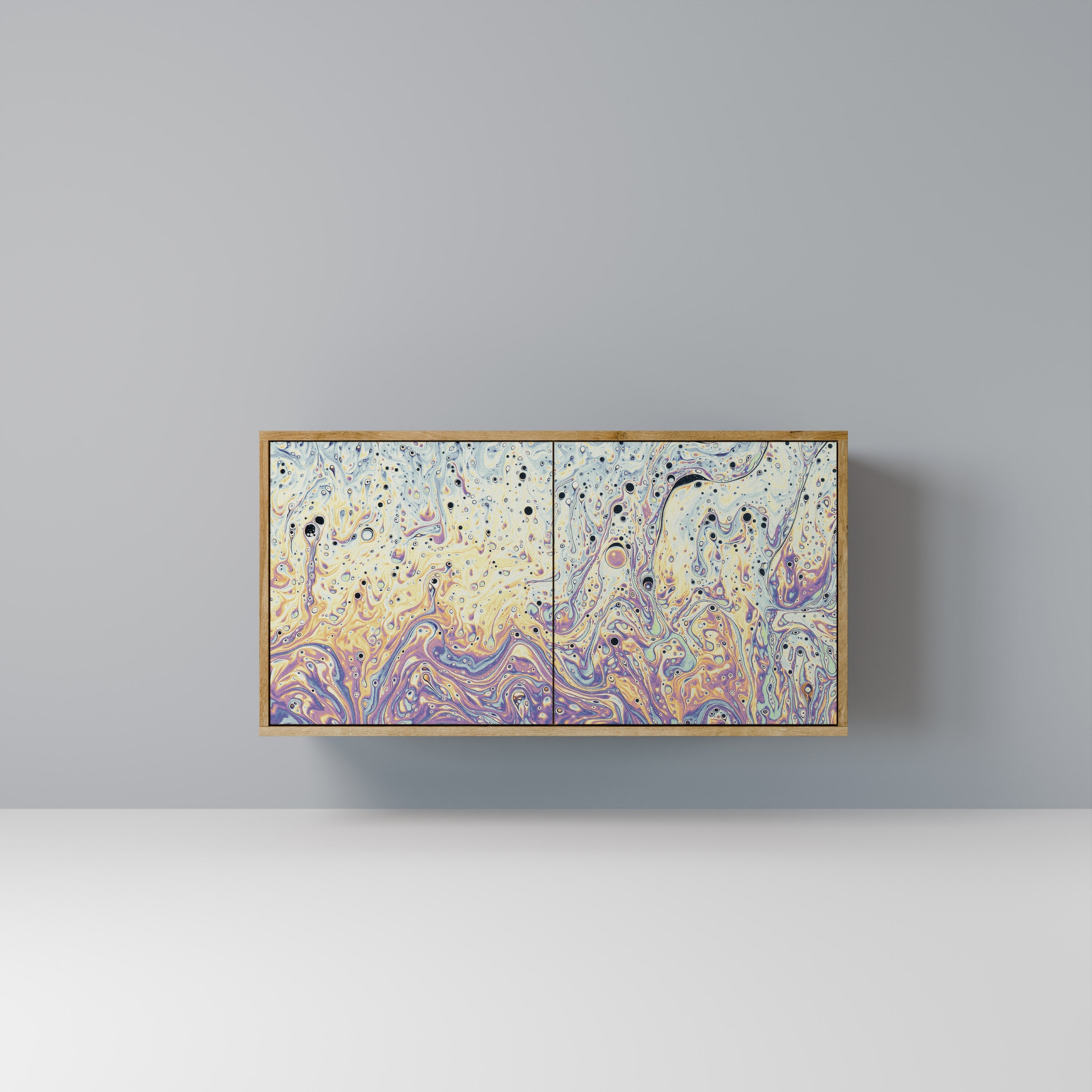 MOSAIC OF COLORS Sideboard mit 2 Türen in Eichenoptik