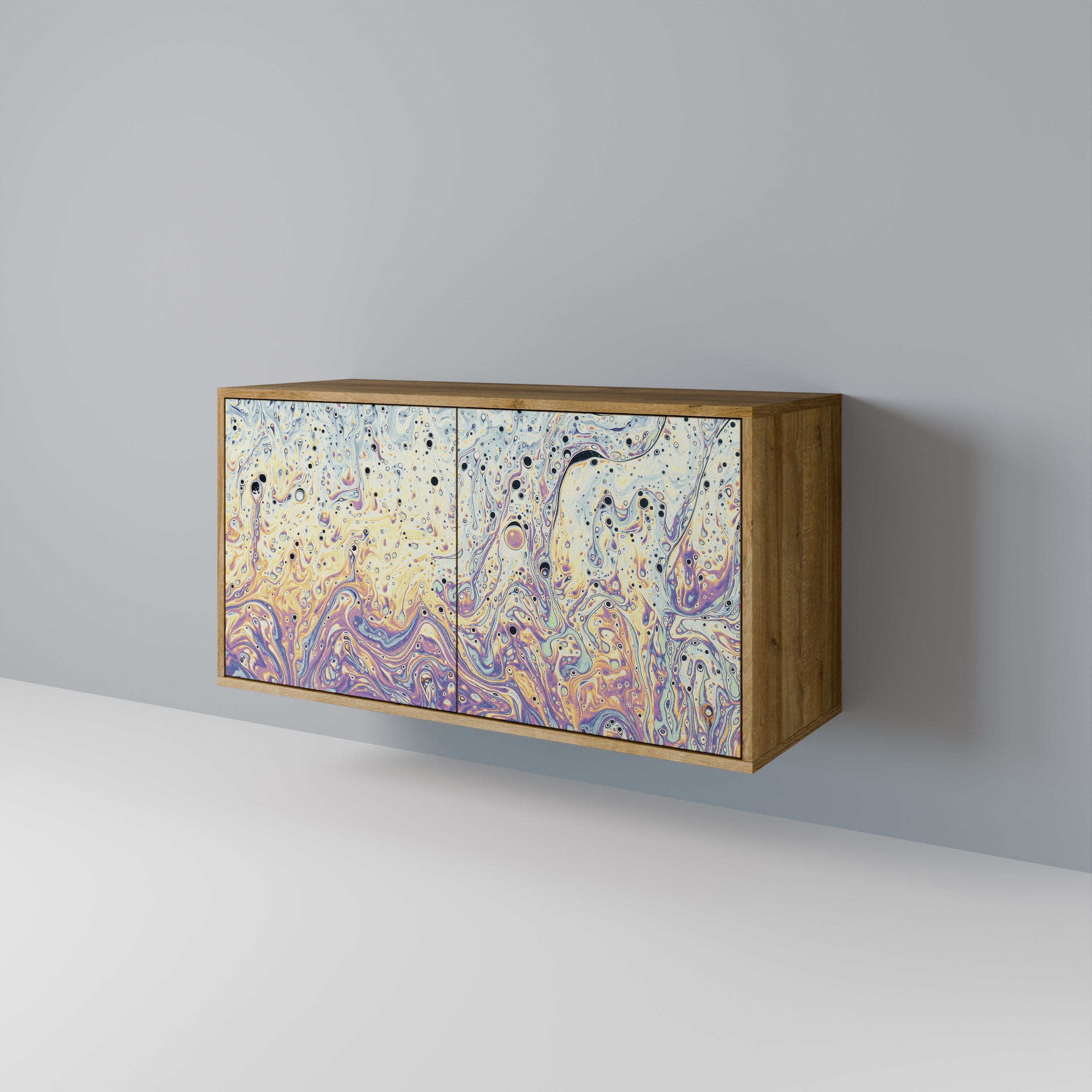 MOSAIC OF COLORS Sideboard mit 2 Türen in Eichenoptik