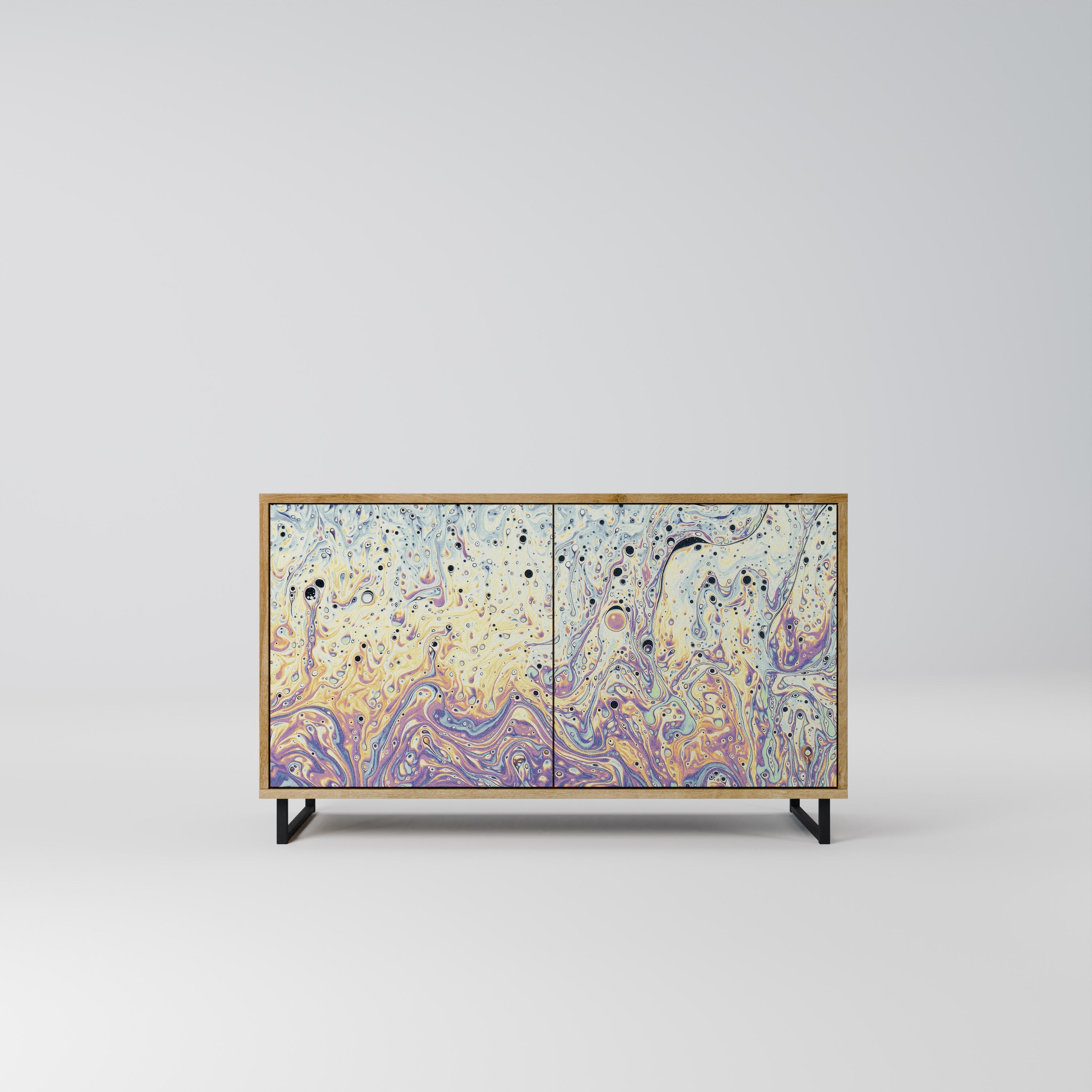 MOSAIC OF COLORS Sideboard mit 2 Türen in Eichenoptik
