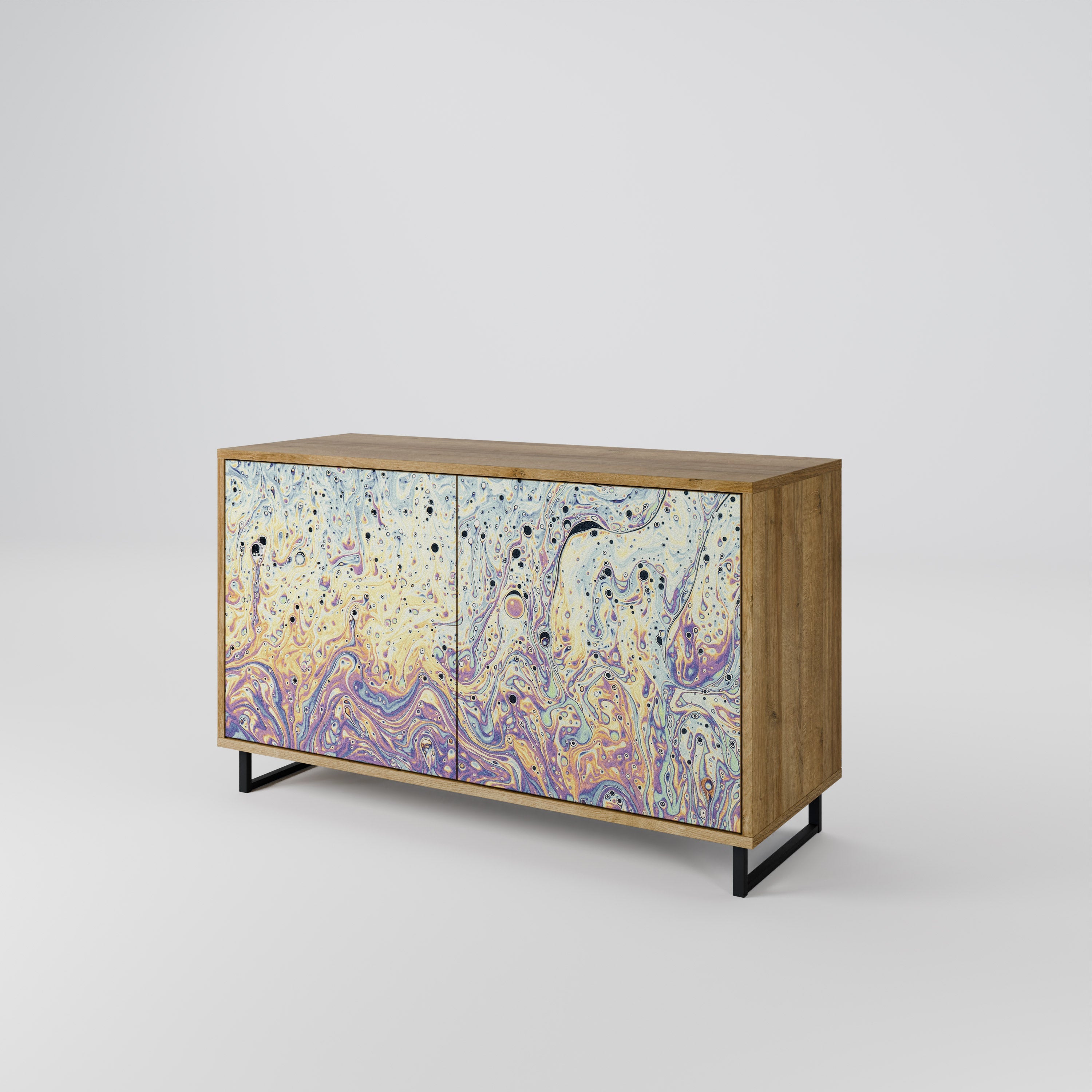 MOSAIC OF COLORS Sideboard mit 2 Türen in Eichenoptik