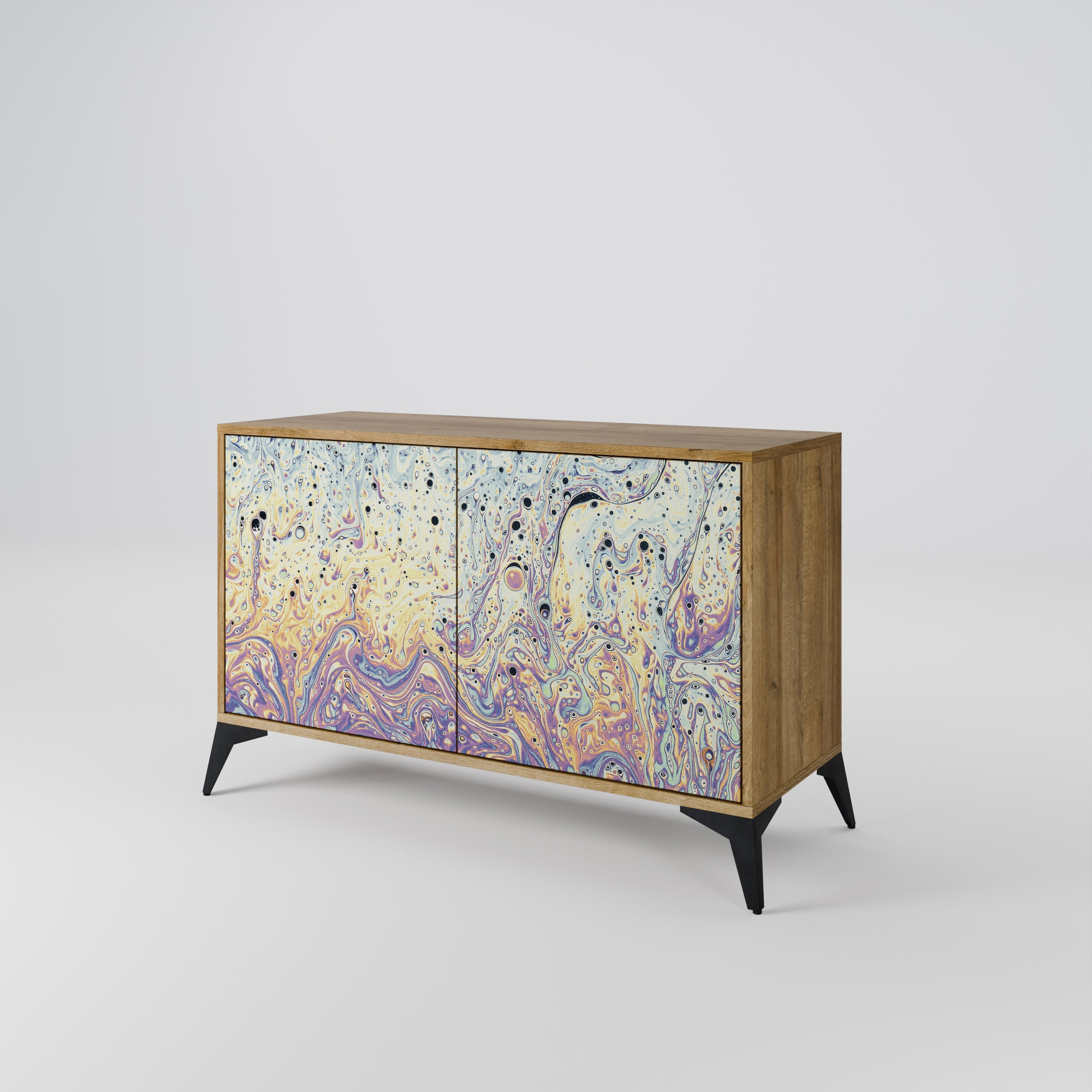 MOSAIC OF COLORS Sideboard mit 2 Türen in Eichenoptik