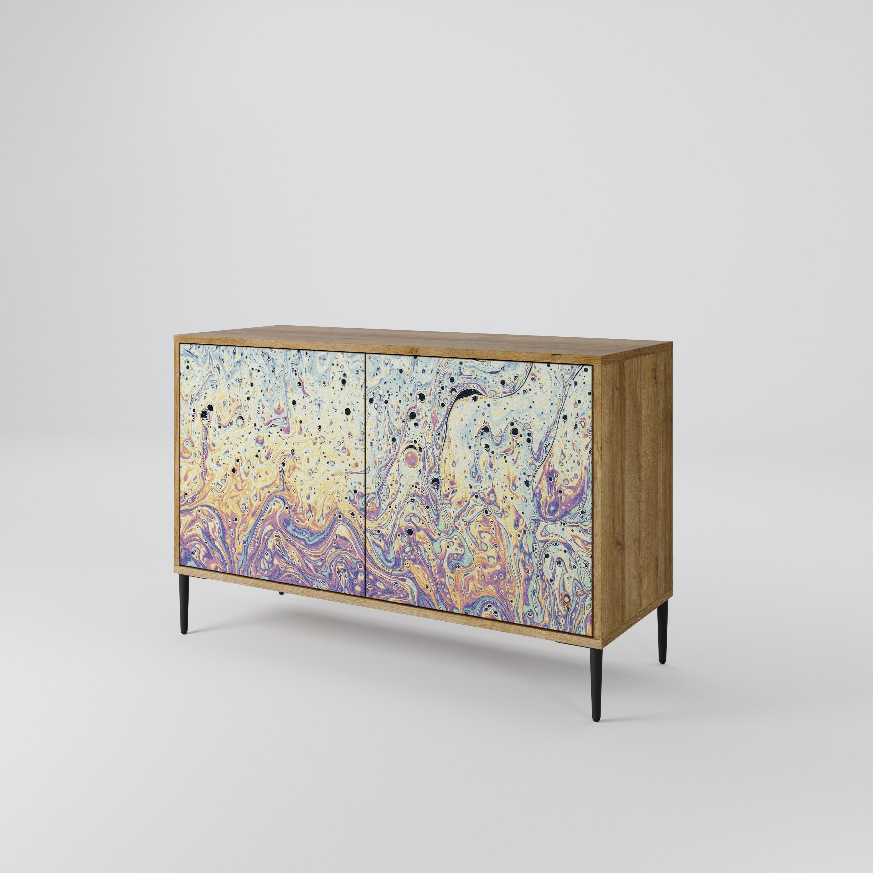 MOSAIC OF COLORS Sideboard mit 2 Türen in Eichenoptik