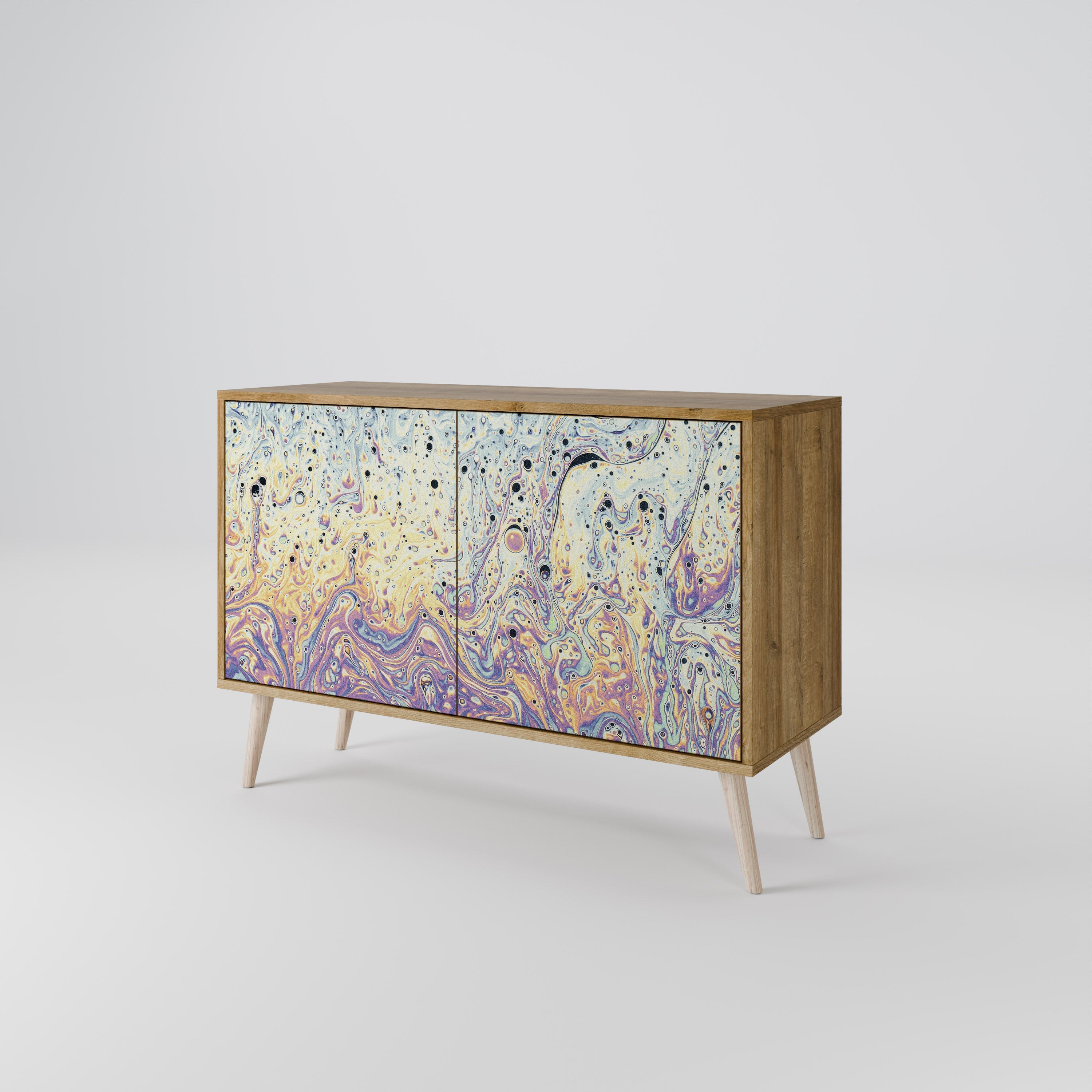 MOSAIC OF COLORS Sideboard mit 2 Türen in Eichenoptik