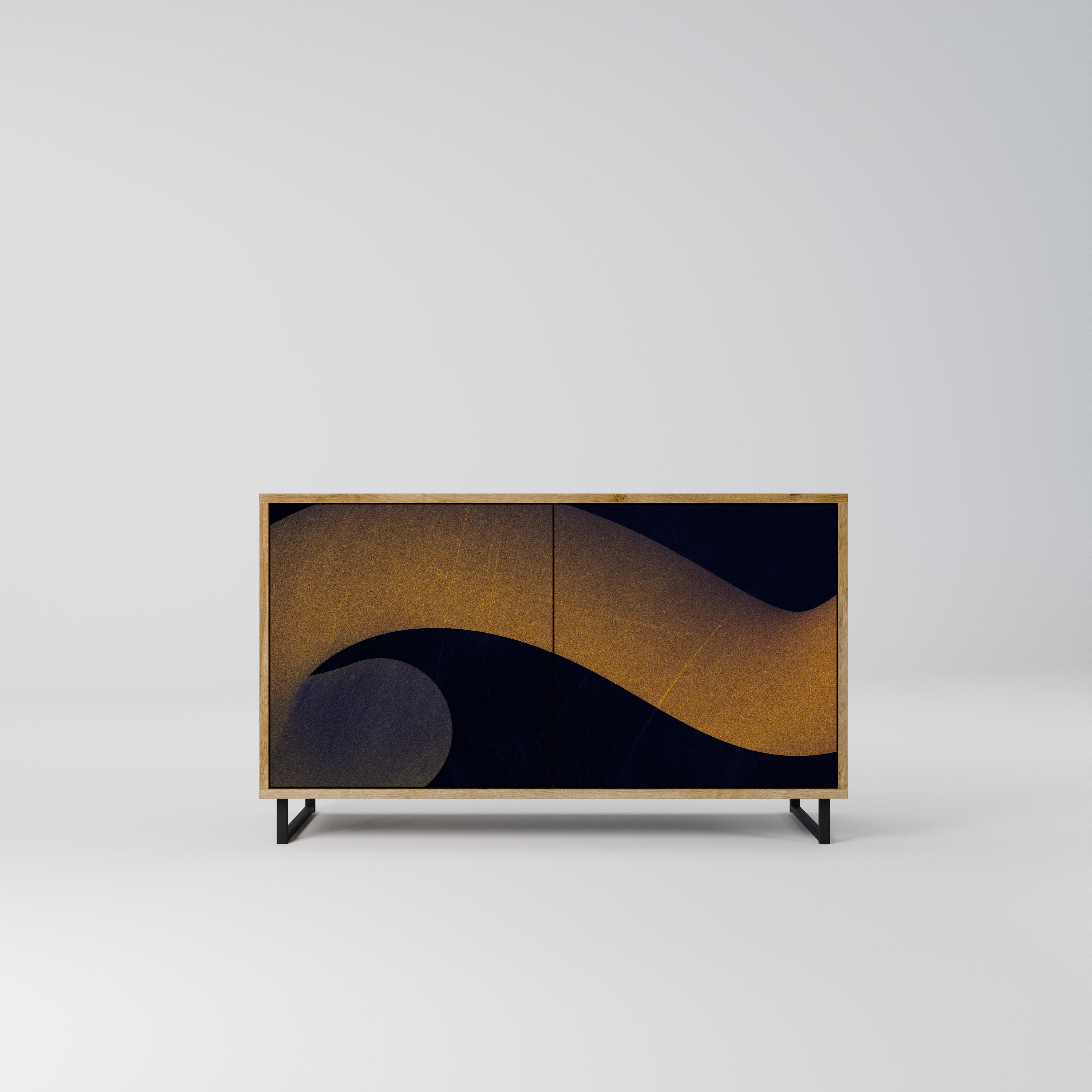 HOLLOW TIME Sideboard mit 2 Türen in Eichenoptik