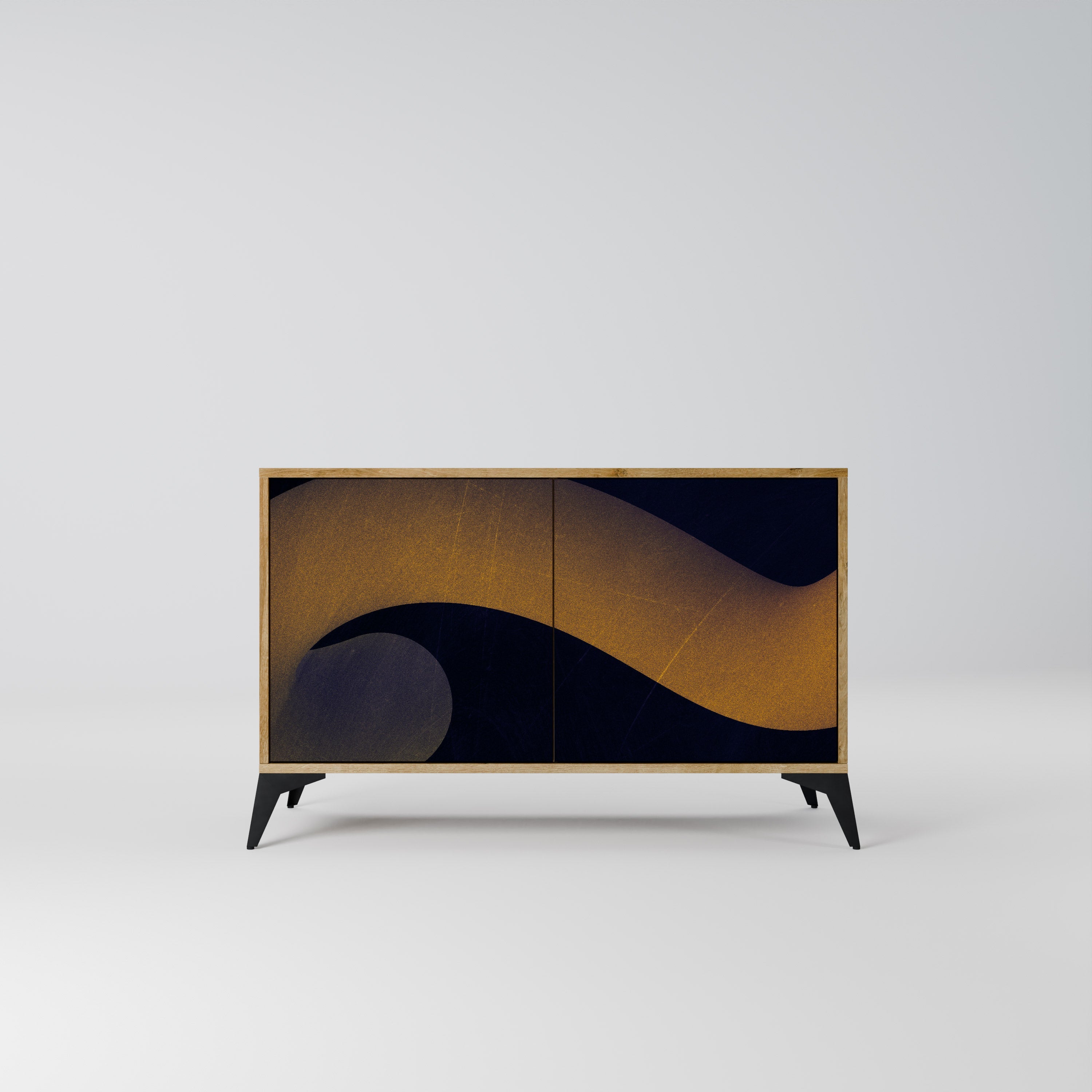 HOLLOW TIME Sideboard mit 2 Türen in Eichenoptik
