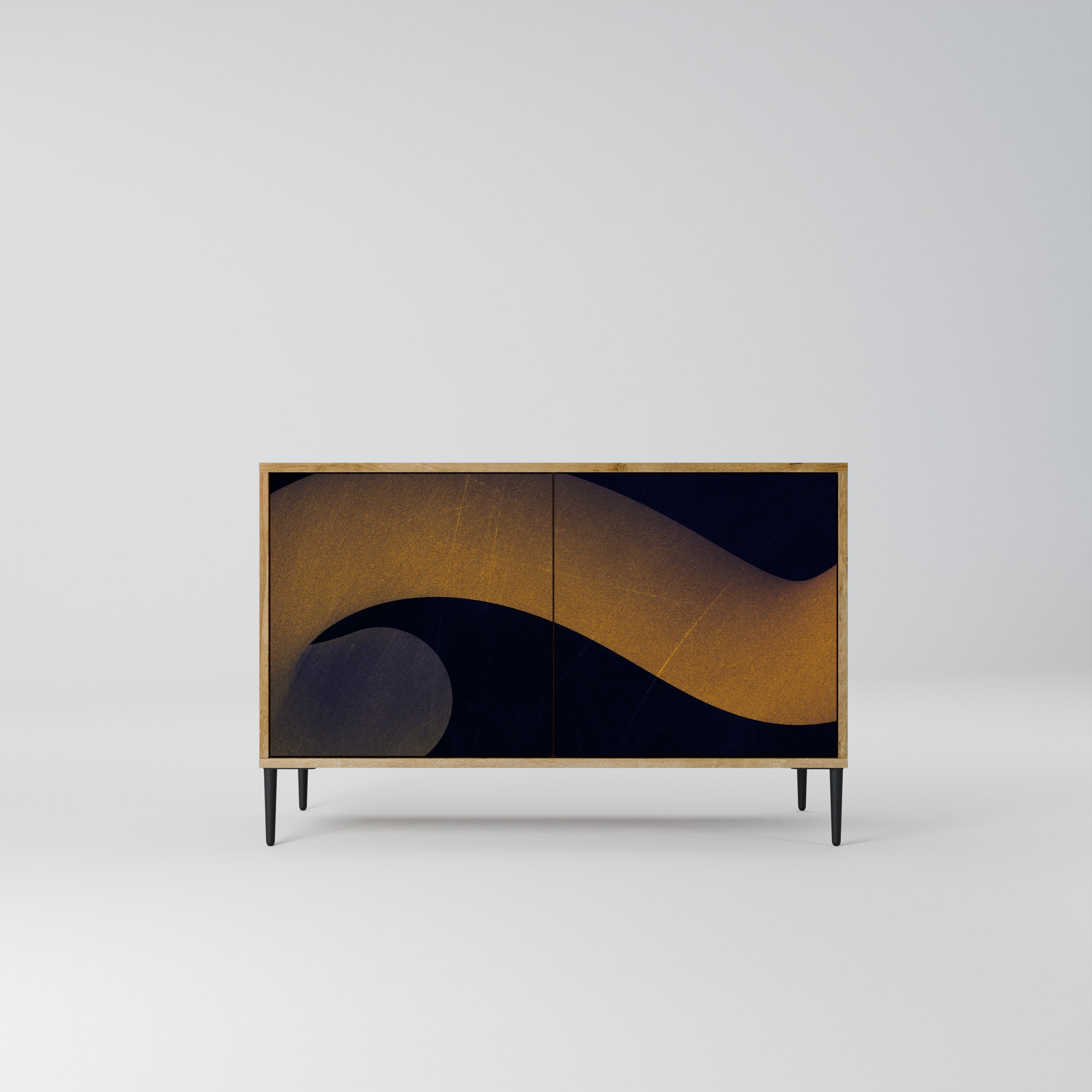 HOLLOW TIME Sideboard mit 2 Türen in Eichenoptik