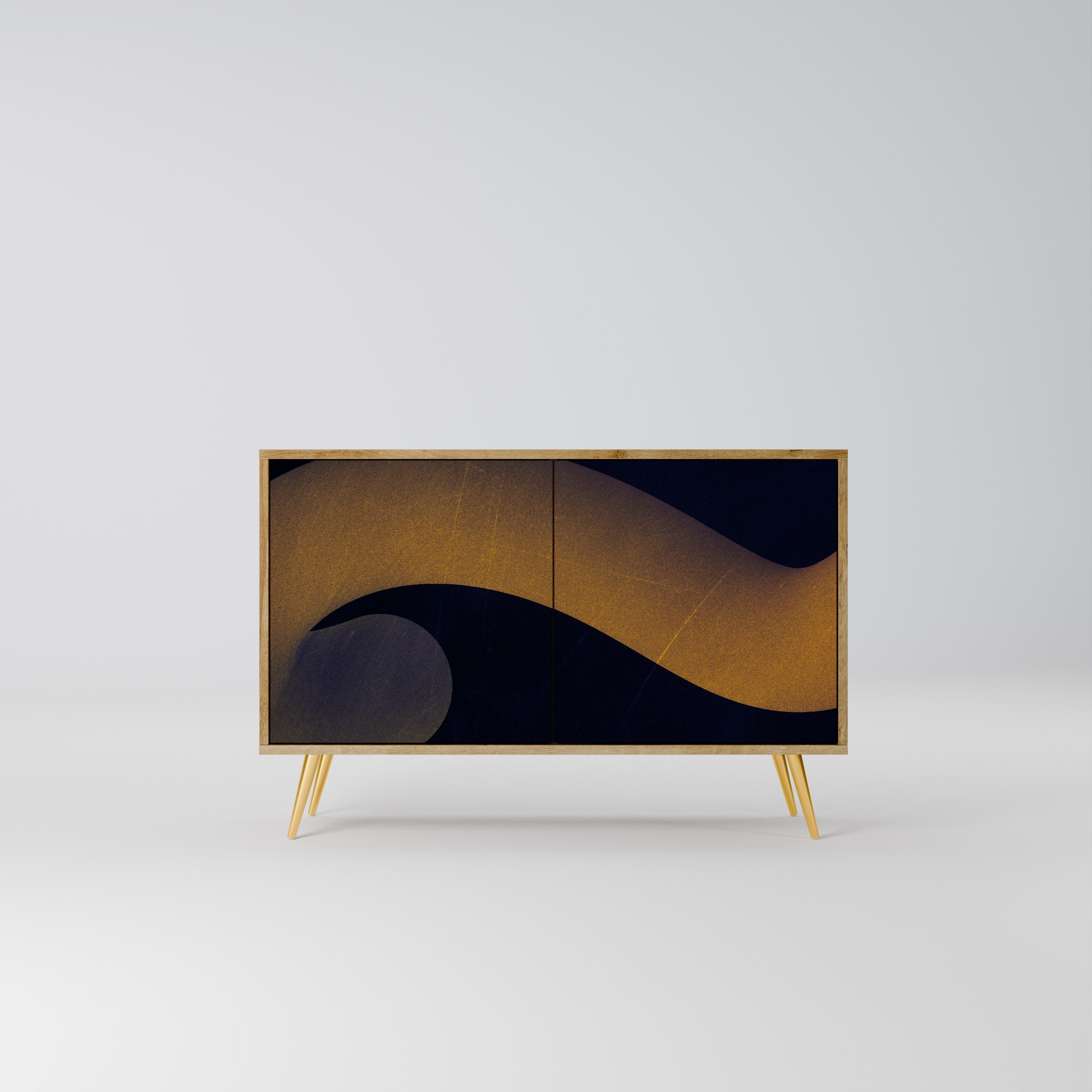 HOLLOW TIME Sideboard mit 2 Türen in Eichenoptik